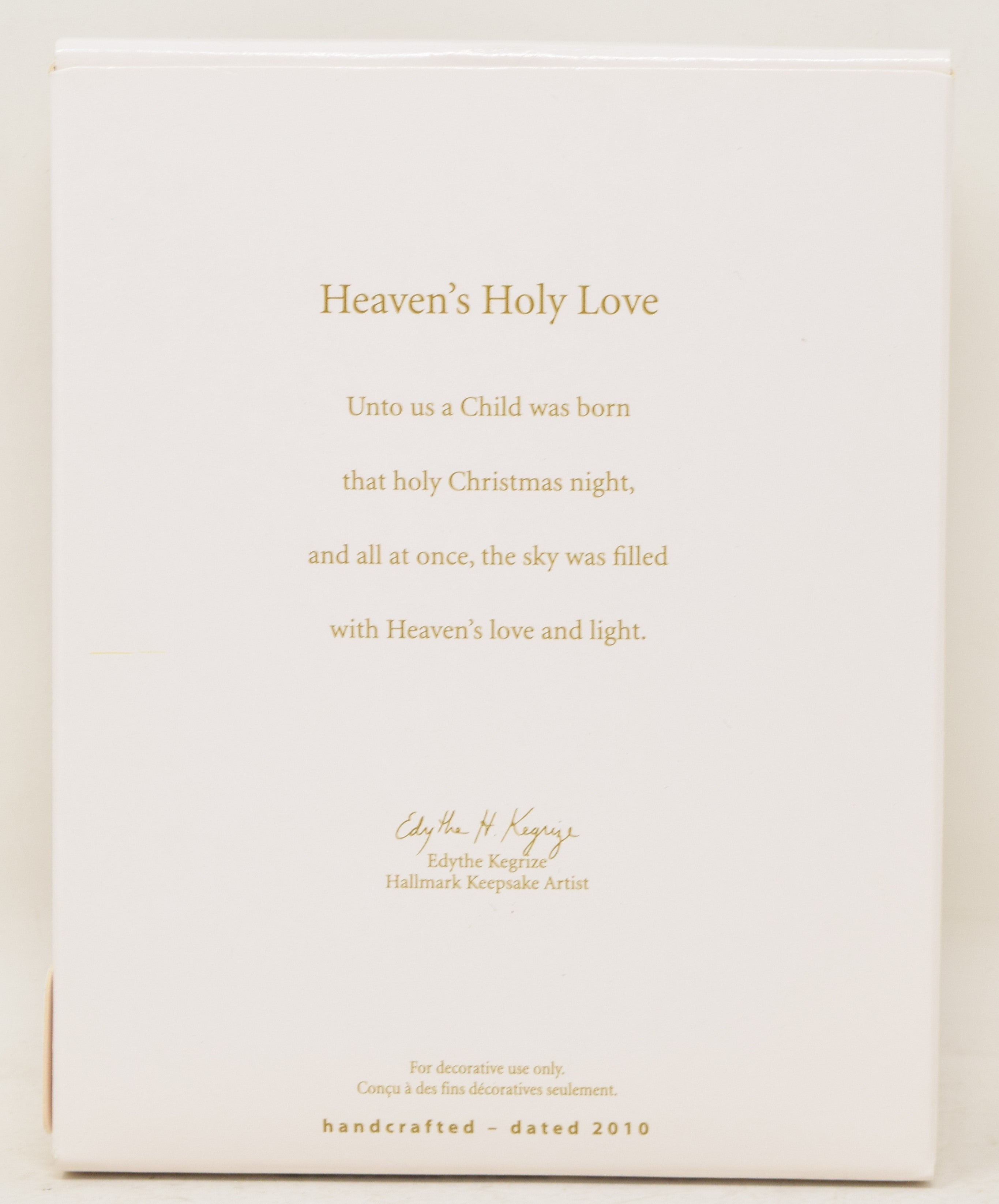 Hallmark Keepsake Ornament Heavens Holy Love Cross Christmas Tree 2010 NIB