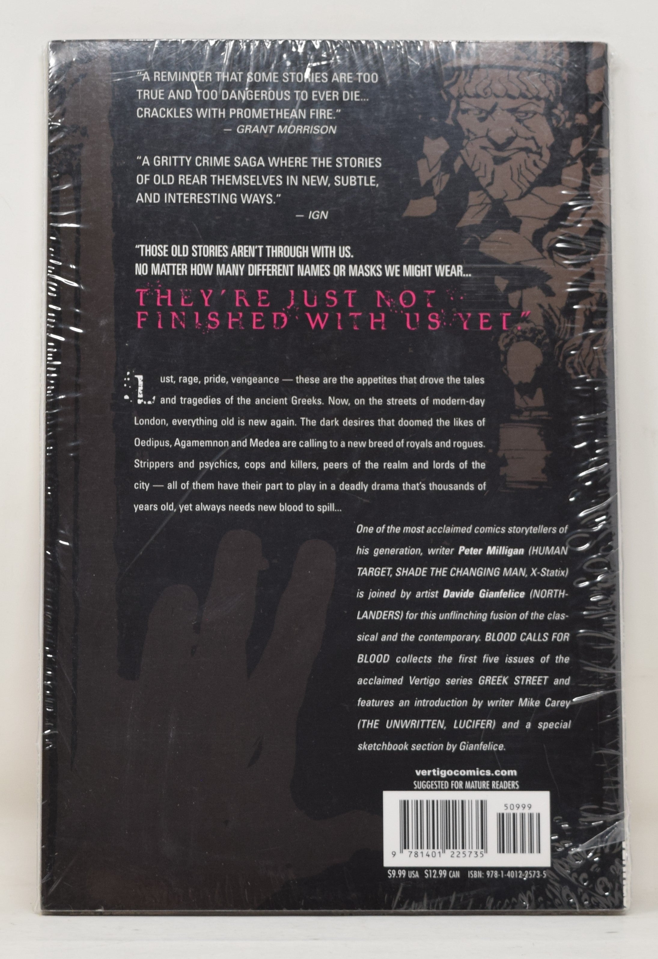 Greek Street Vol 1 Blood Calls For Blood Vertigo 2009 GN NM New