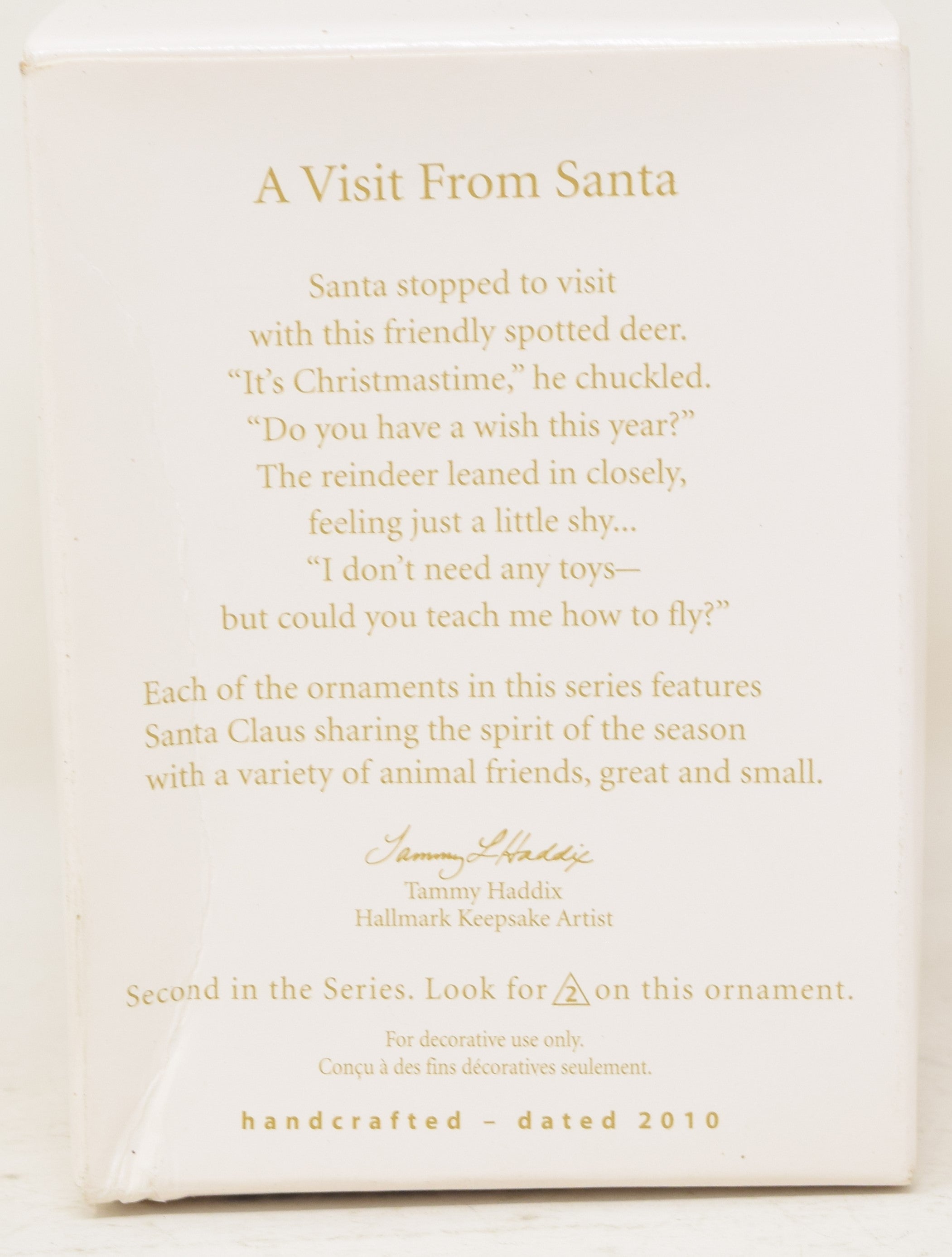 Hallmark Keepsake Ornament A Visit From Santa Christmas Tree 2010 NIB