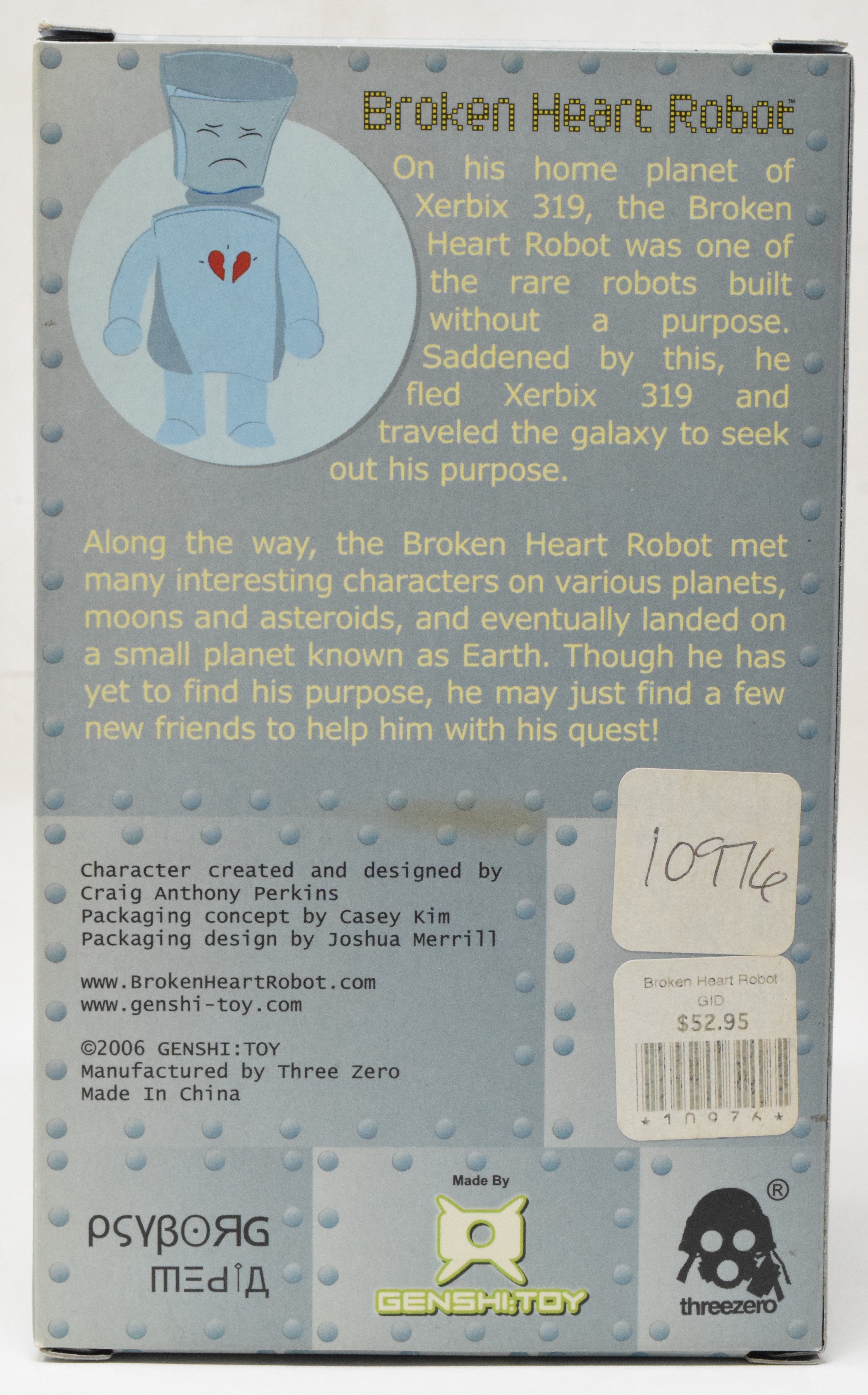 Broken Heart Robot Threezero Genshi Figure Signed Craig Anthony Perkins