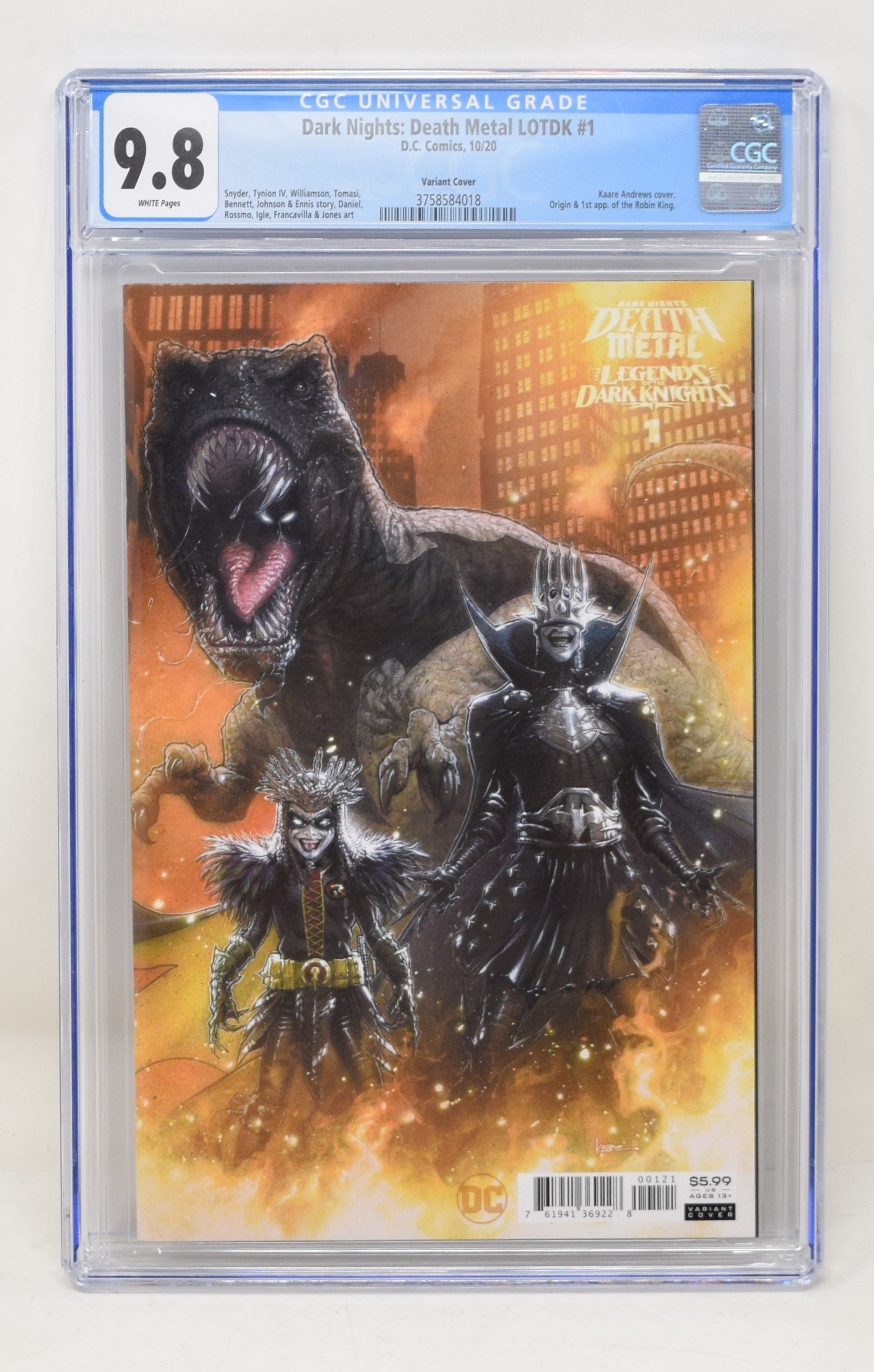 Dark Nights Death Metal LOTDK #1 Kaare Andrews Robin King 2020 DC CGC 9.8