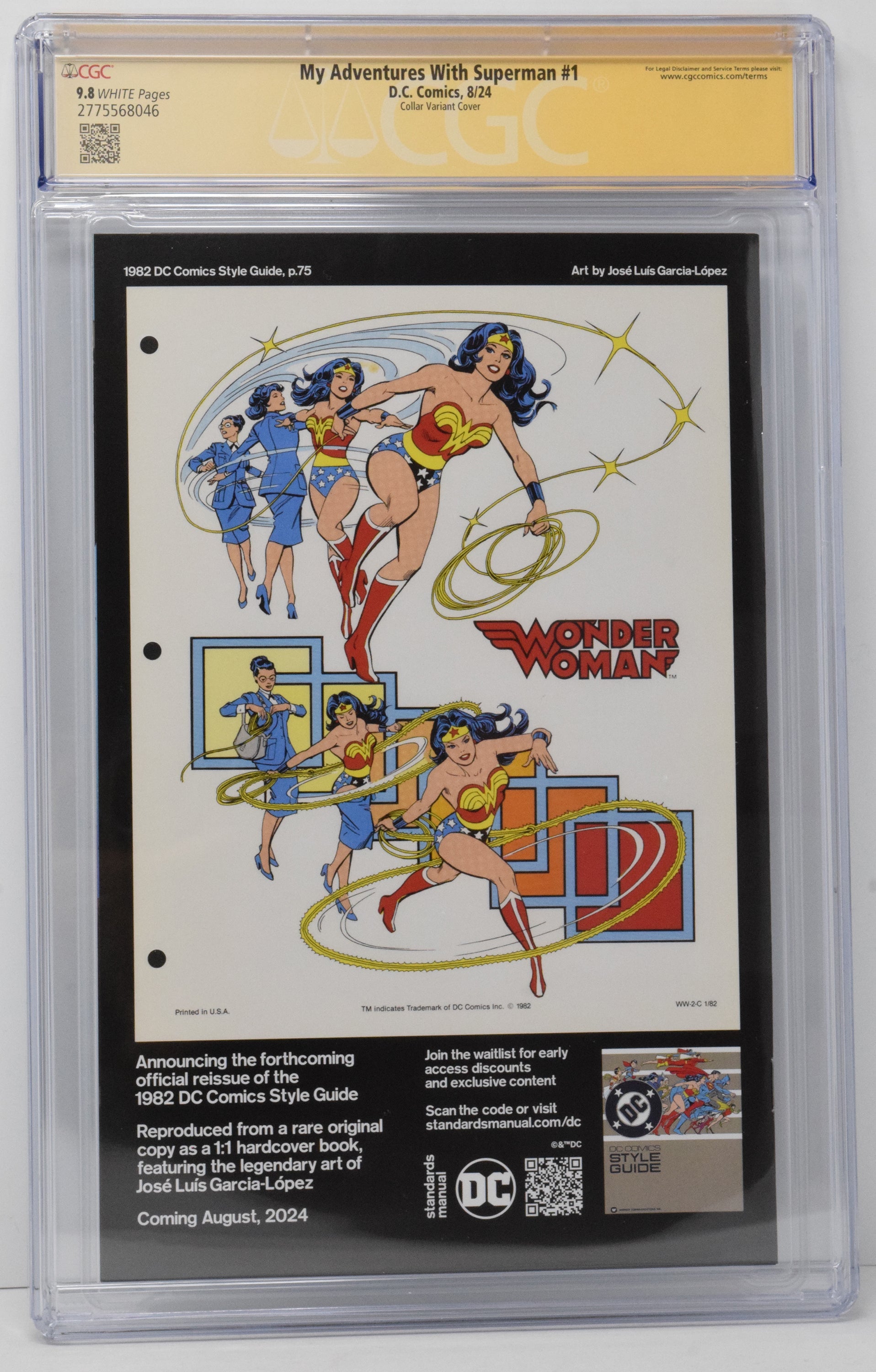 My Adventures With Superman #1 (Of 6) C DC 2024 Character Design CGC SS 9.8 SIGNED Jack Quaid