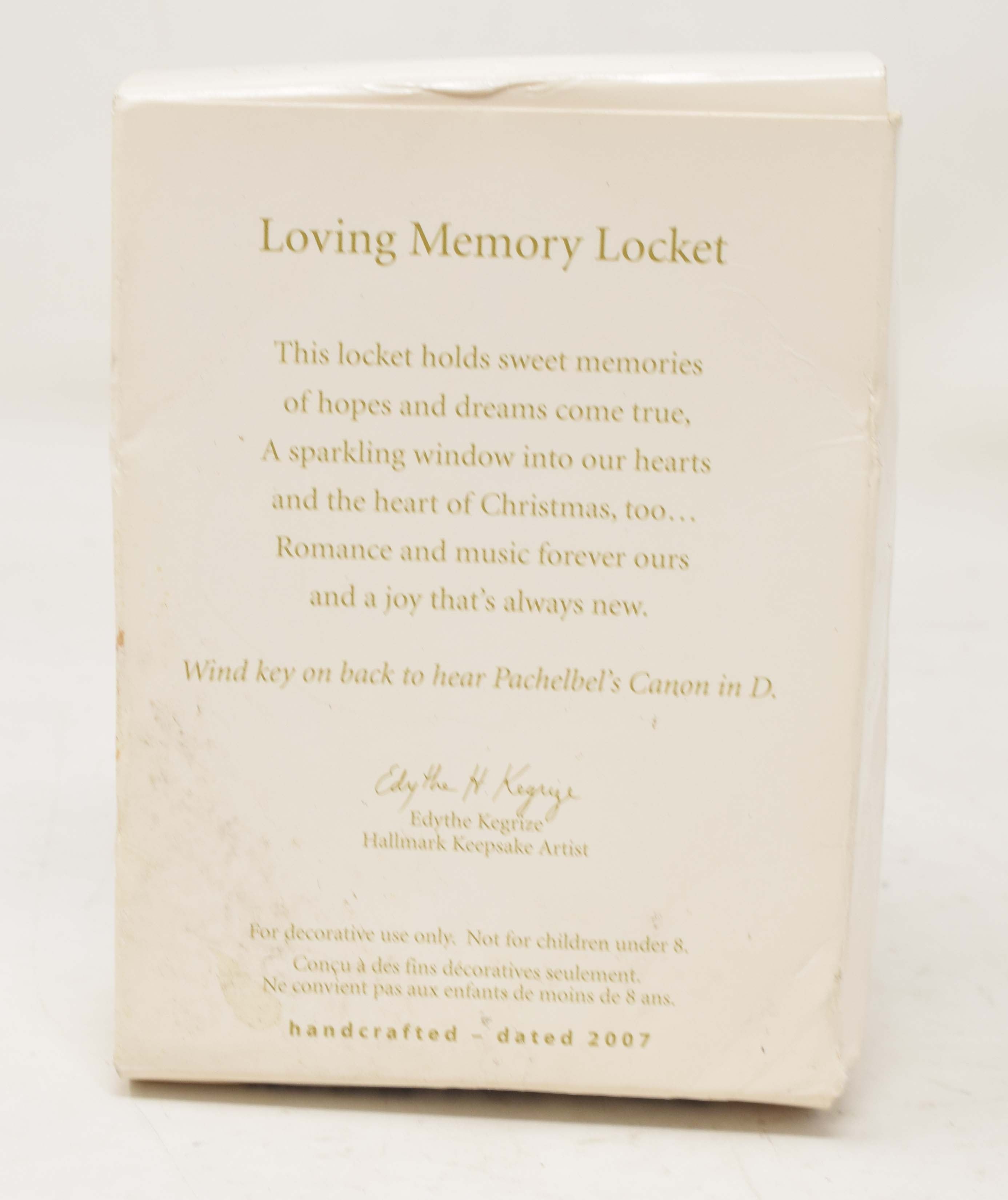 Hallmark Keepsake Ornament Loving Memory Locket Photo Frame Christmas Tree 2007 NIB