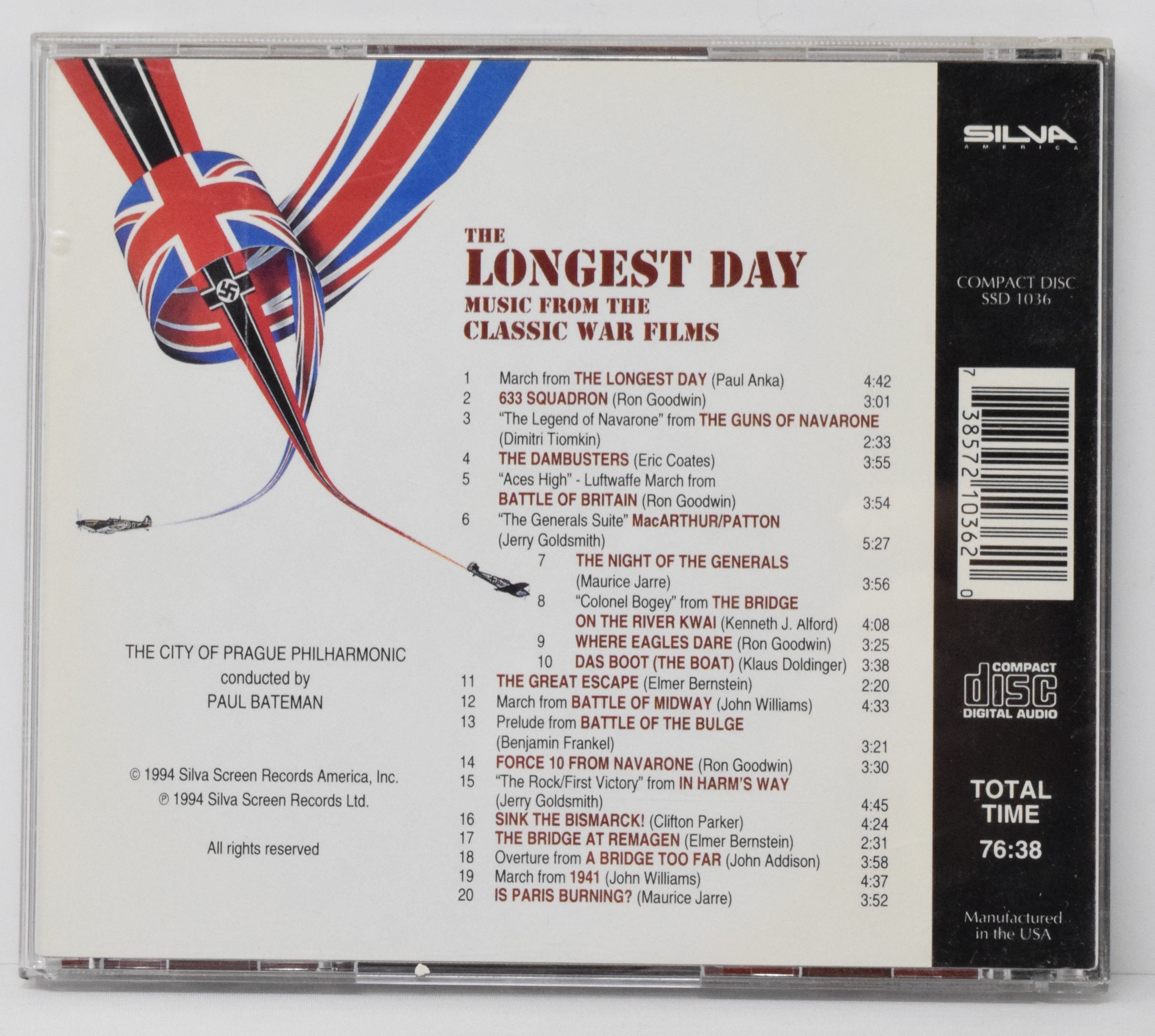 The Longest Day Soundtrack CD Paul Bateman Silva Classic War Films
