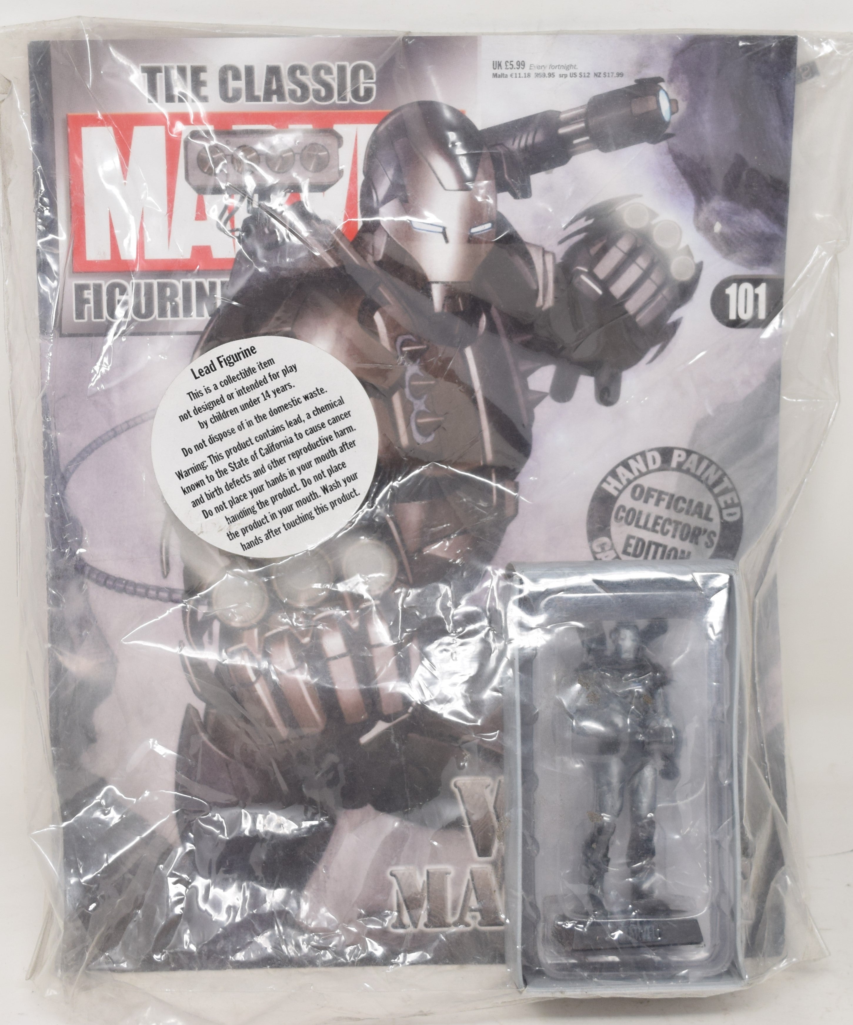 Marvel War Machine Lead Figurine #101 with Magazine MOC New