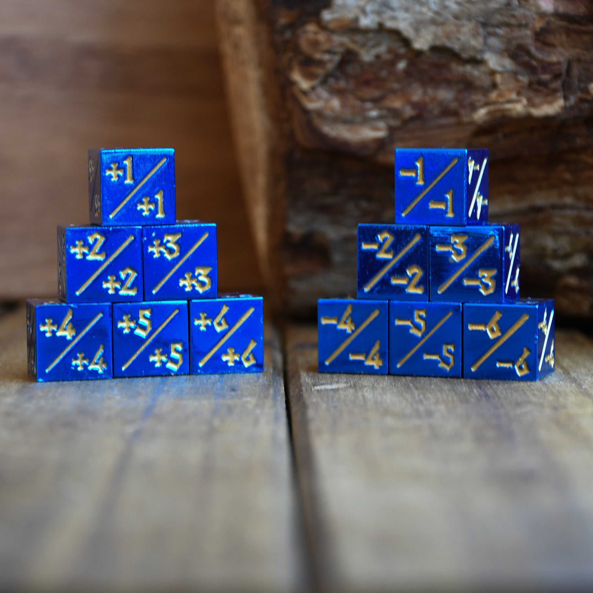 +1/+1 Counter Dice- Blue, 6ct.