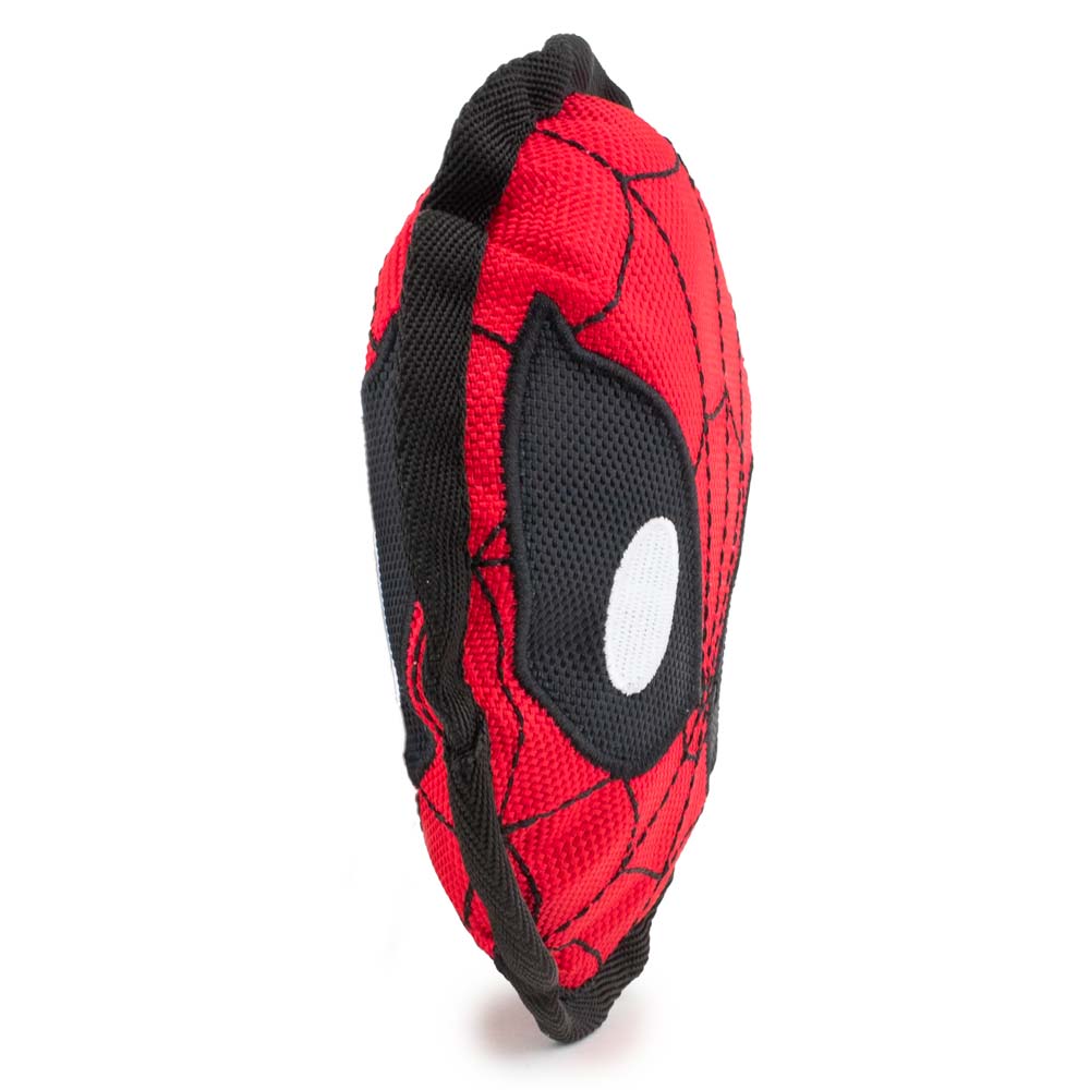Dog Toy Ballistic Squeaker - Spider-Man Face Red Black White