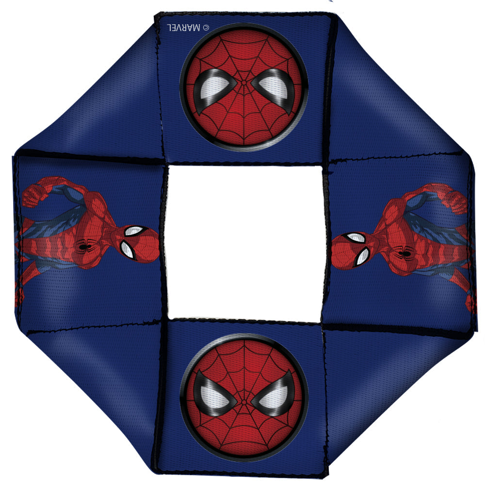 2016 SPIDER-MAN
Dog Toy Squeaky Octagon Flyer - Spider-Man Pose/Spider Icon Blue