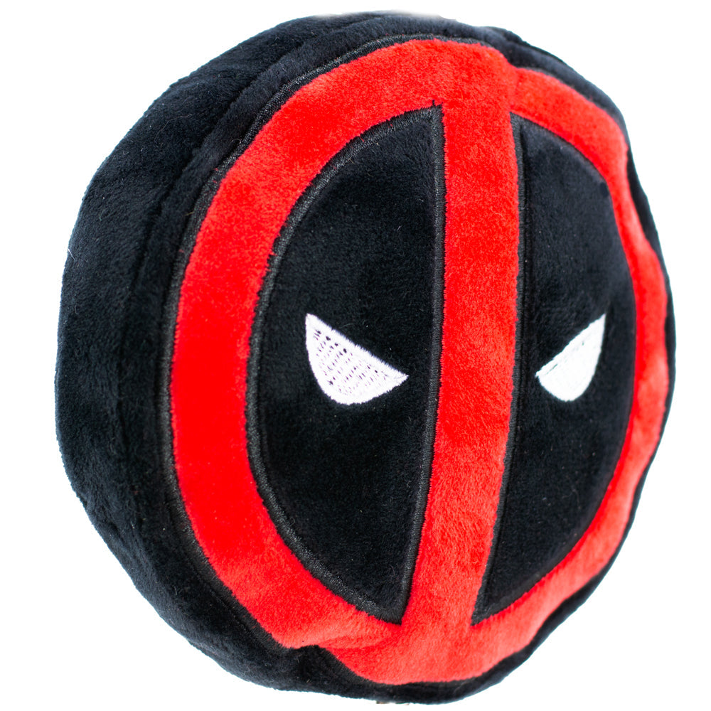 Dog Toy Squeaky Plush - Deadpool Logo Black Red White