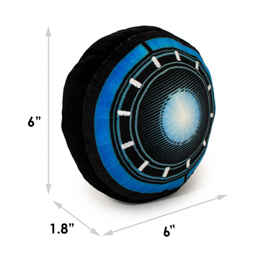 Dog Toy Plush - 6-INCH - Iron Man Arc Reactor Black Blues
