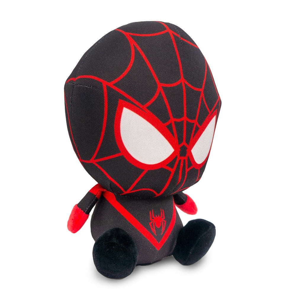 Dog Toy Squeaker Plush - Marvel Ultimate Spider-Man Morales Full Body Sitting Pose
