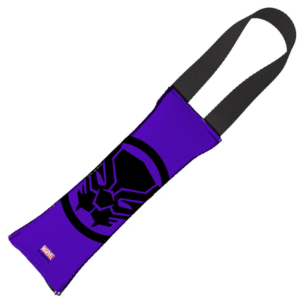 MARVEL AVENGERS
Dog Toy Squeaky Tug Toy - Black Panther Standing Pose + Black Panther Icon Purple/Black + BLACK Handle Webbing