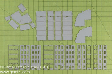 15mm European City Corner Building (Matboard) - 15MCSS125