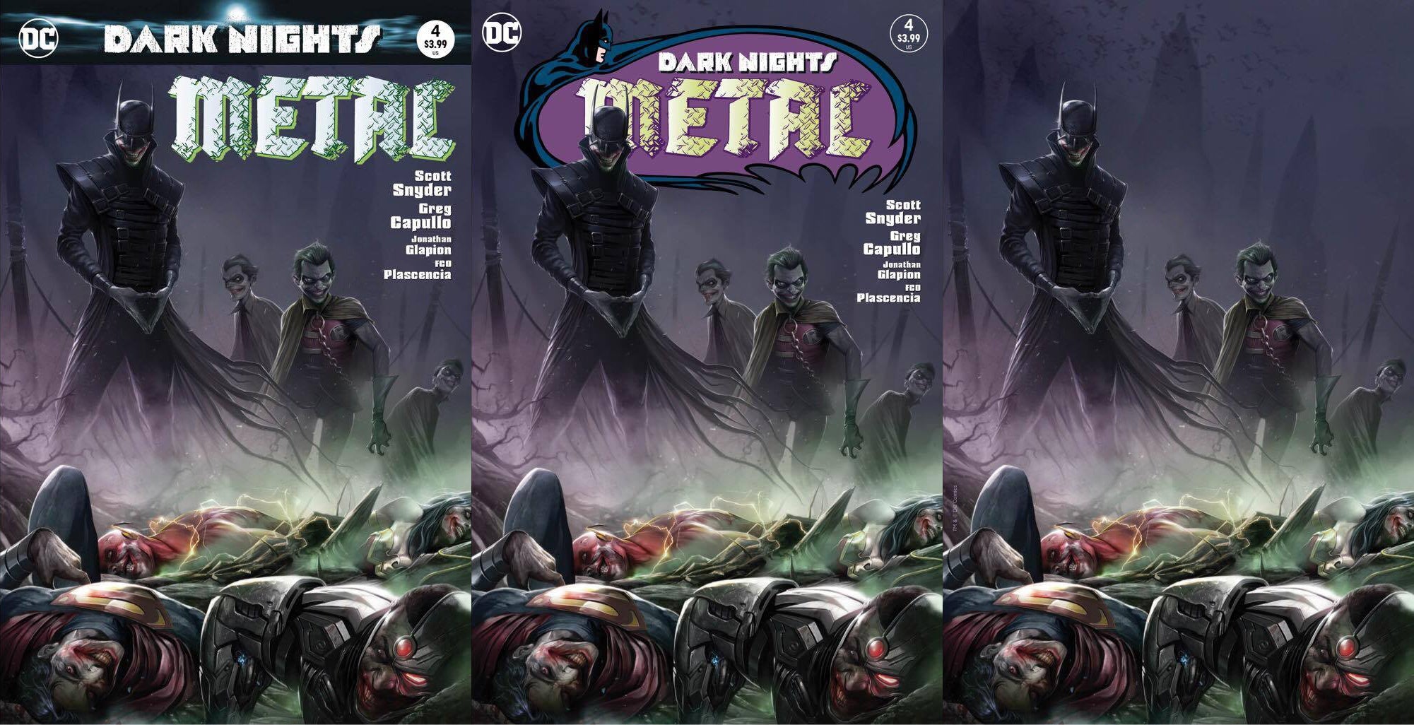 Dark Nights Metal 4 DC 2017 NM Francesco Mattina Variant Batman Who Laughs Joker