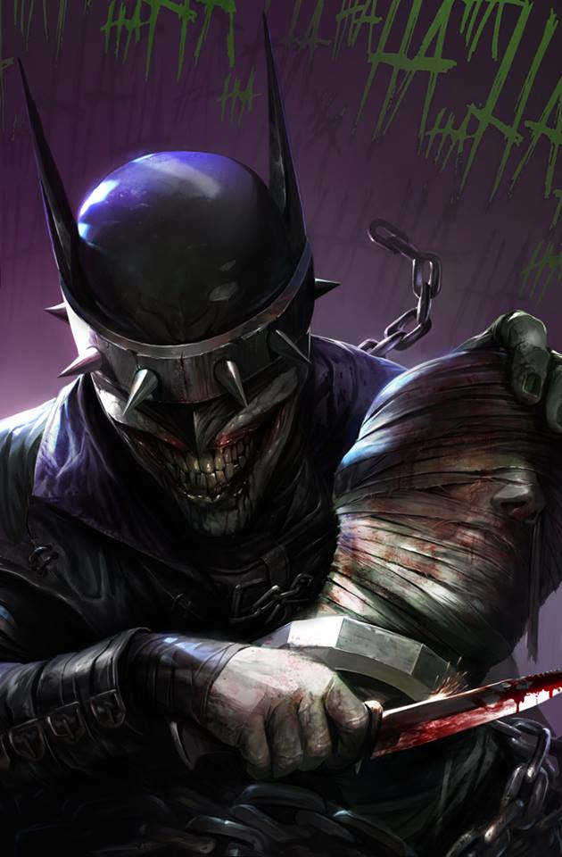 Dark Nights Metal 6 B DC 2018 Francesco Mattina Variant Batman Who Laughs Bloody Knife