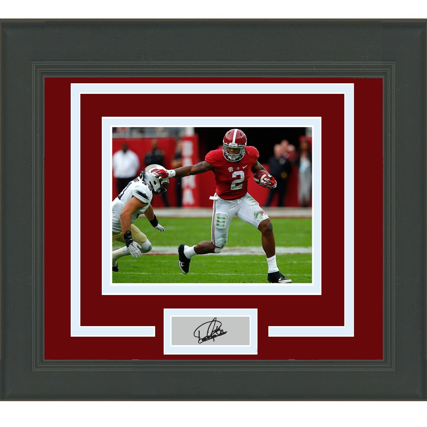 Framed Derrick Henry Facsimile Laser Engraved Signature Auto Alabama Crimson Tide 11x14 Football Photo