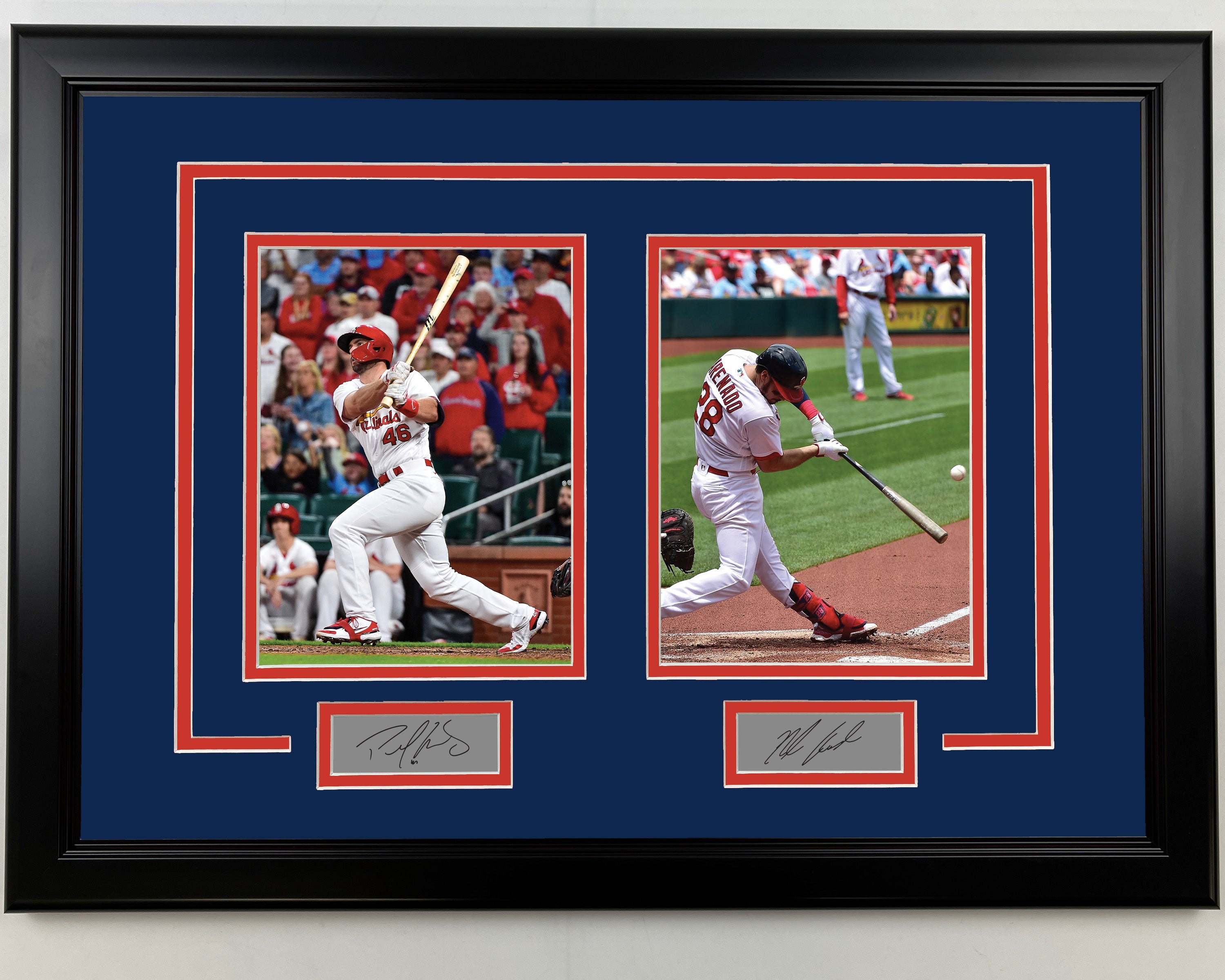 Framed Paul Goldschmidt & Nolan Arenado Facsimile Laser Engraved Signatures St. Louis Cardinals 17x23 Dual Baseball Photo