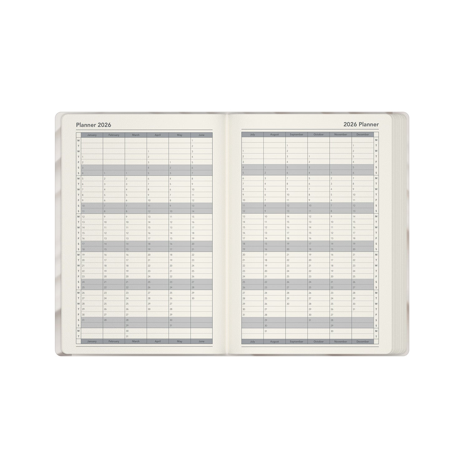 Dimensional Surfaces - A5  Week-To-View - Diary - 2026 Calendar Year Planner