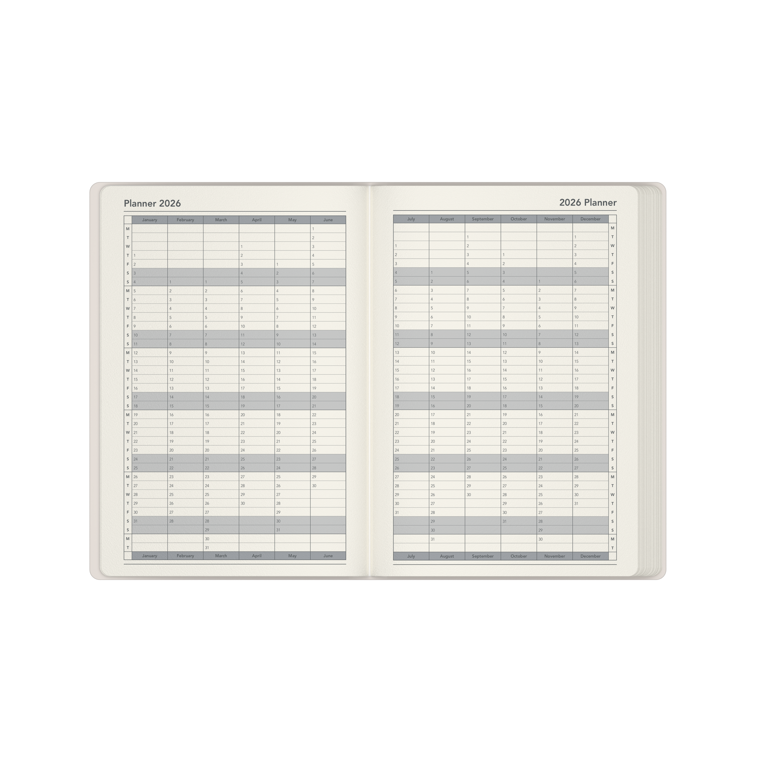 Irregular Geometrics- A5  Week-To-View - Diary - 2026 Calendar Year Planner
