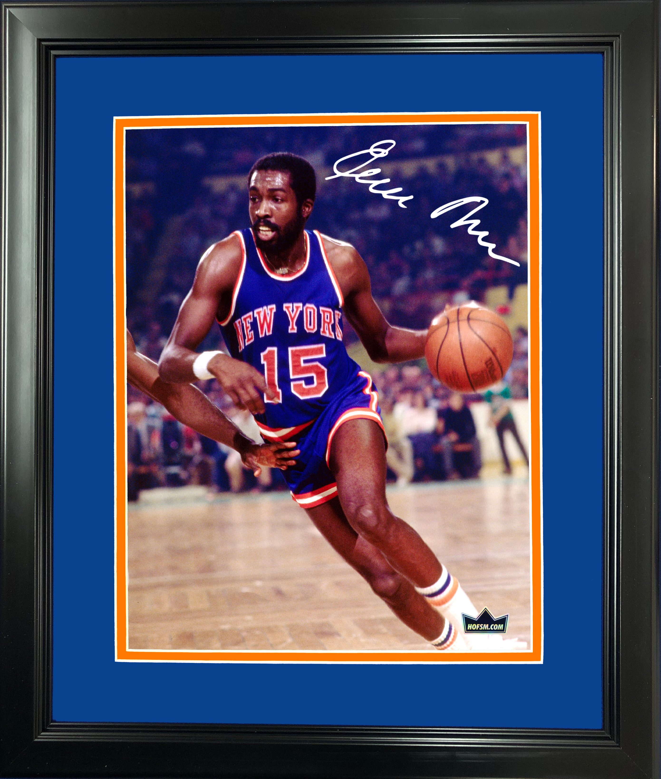 Framed Earl Monroe Facsimile Laser Engraved Signature Auto 11"x14" Basketball Photo HOFSM Holo