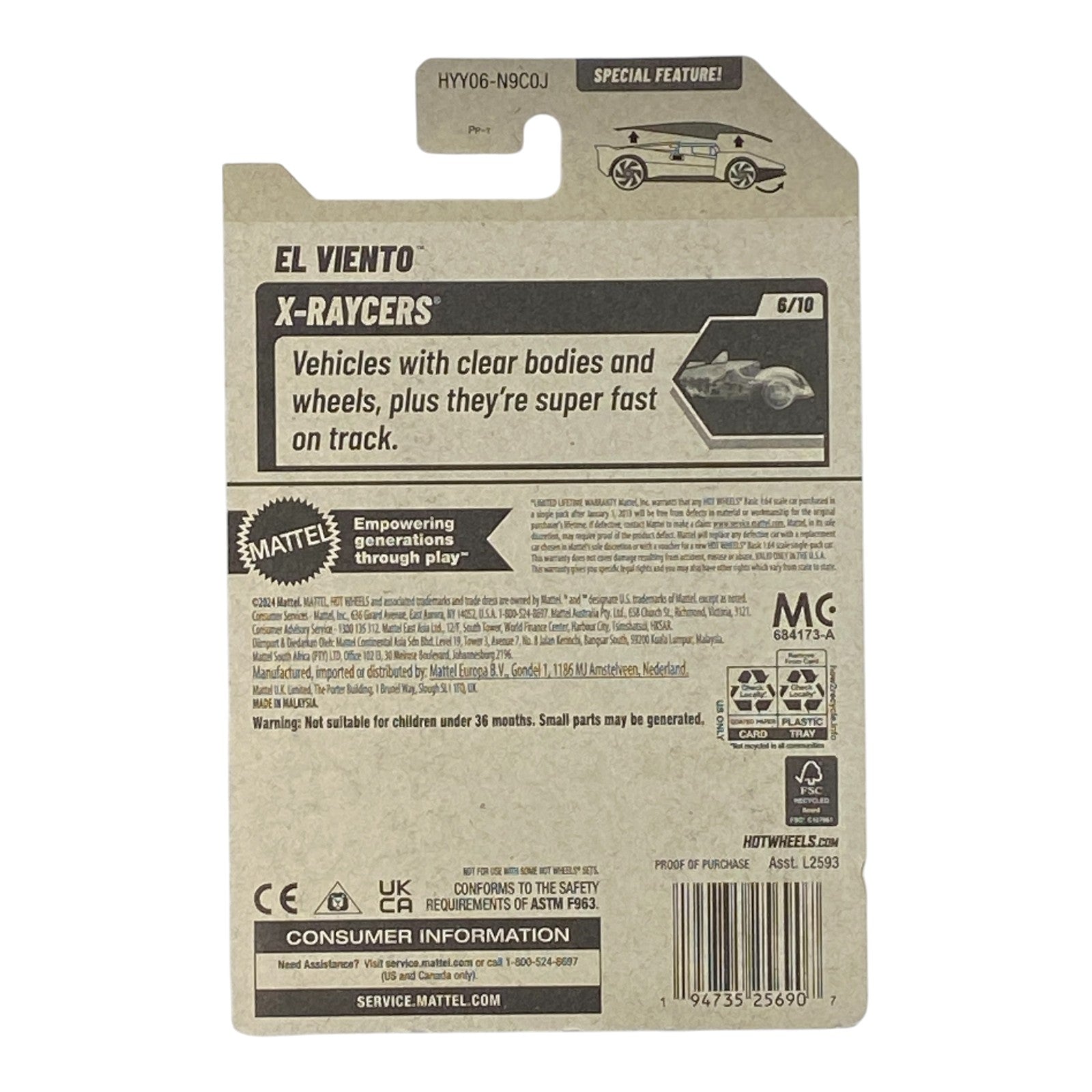 Hot Wheels El Viento - X-Raycers Series 6/10