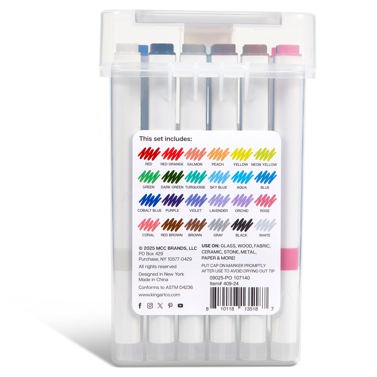 Acrylic Paint Markers 24 Colors