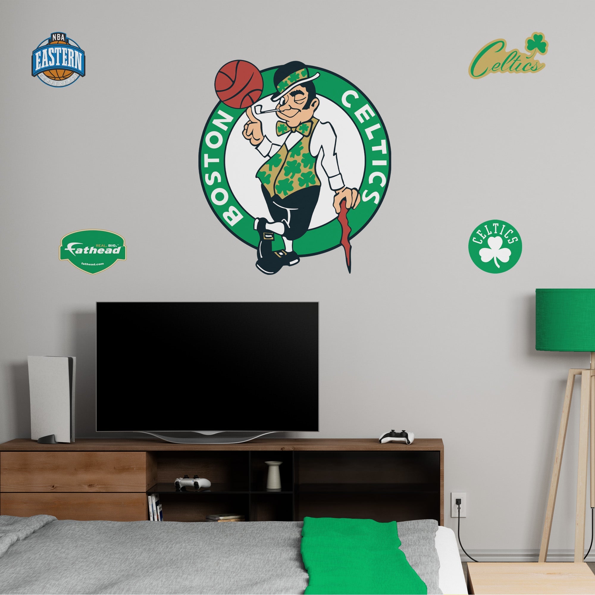 Boston Celtics - RealBig Logo Collection - Official NBA - Reusable Vinyl Wall Decals