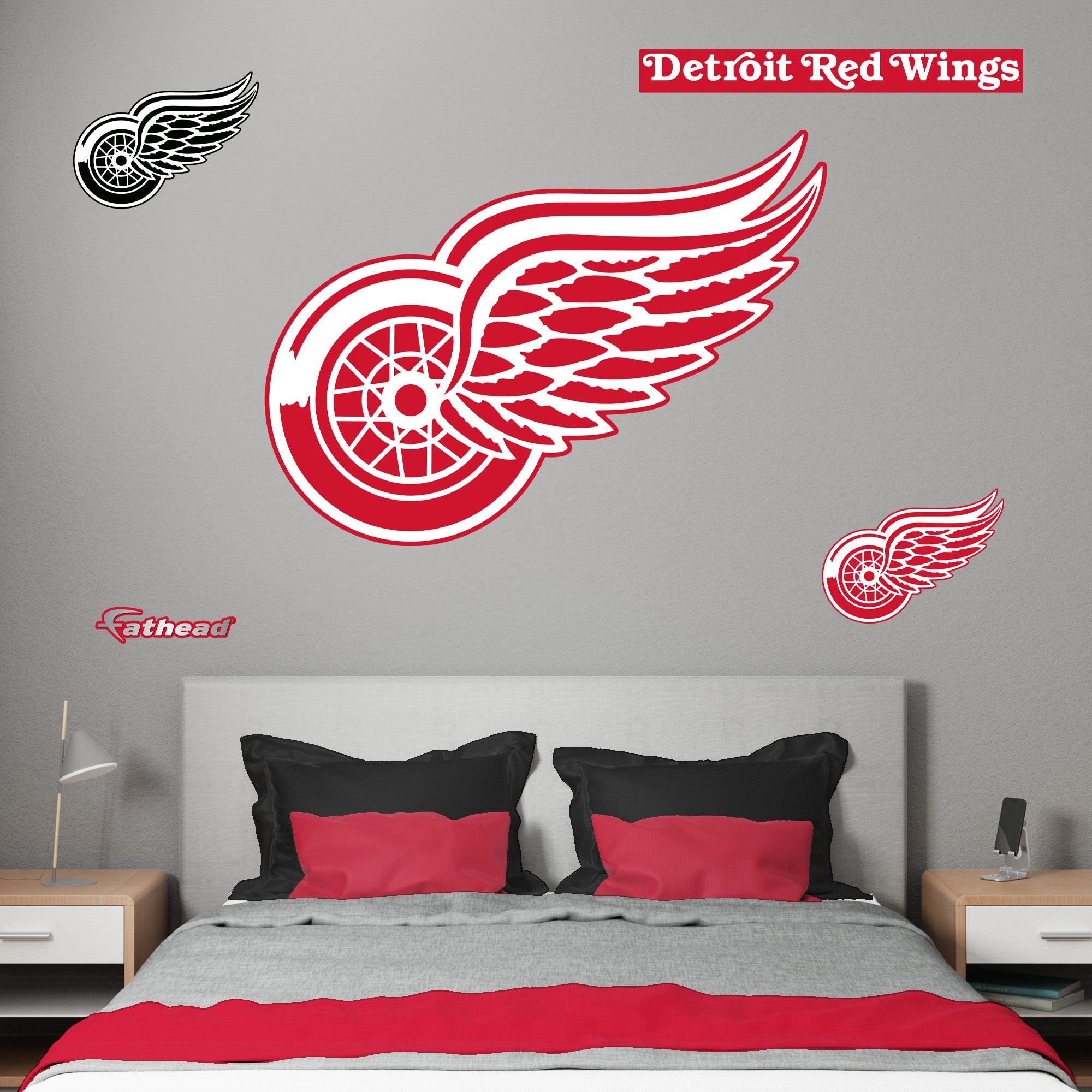 Detroit Red Wings - RealBig Logo Collection - Official NHL - Reusable Vinyl Wall Decals