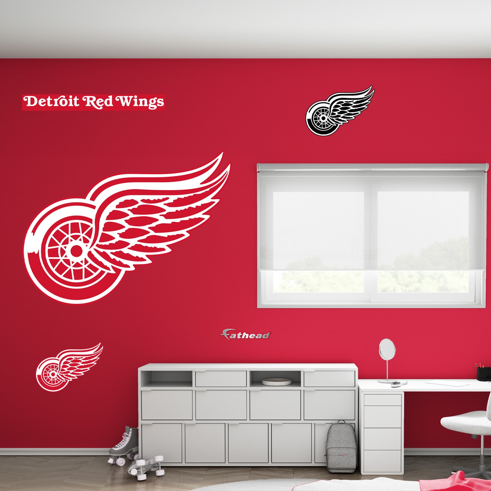 Detroit Red Wings - RealBig Logo Collection - Official NHL - Reusable Vinyl Wall Decals