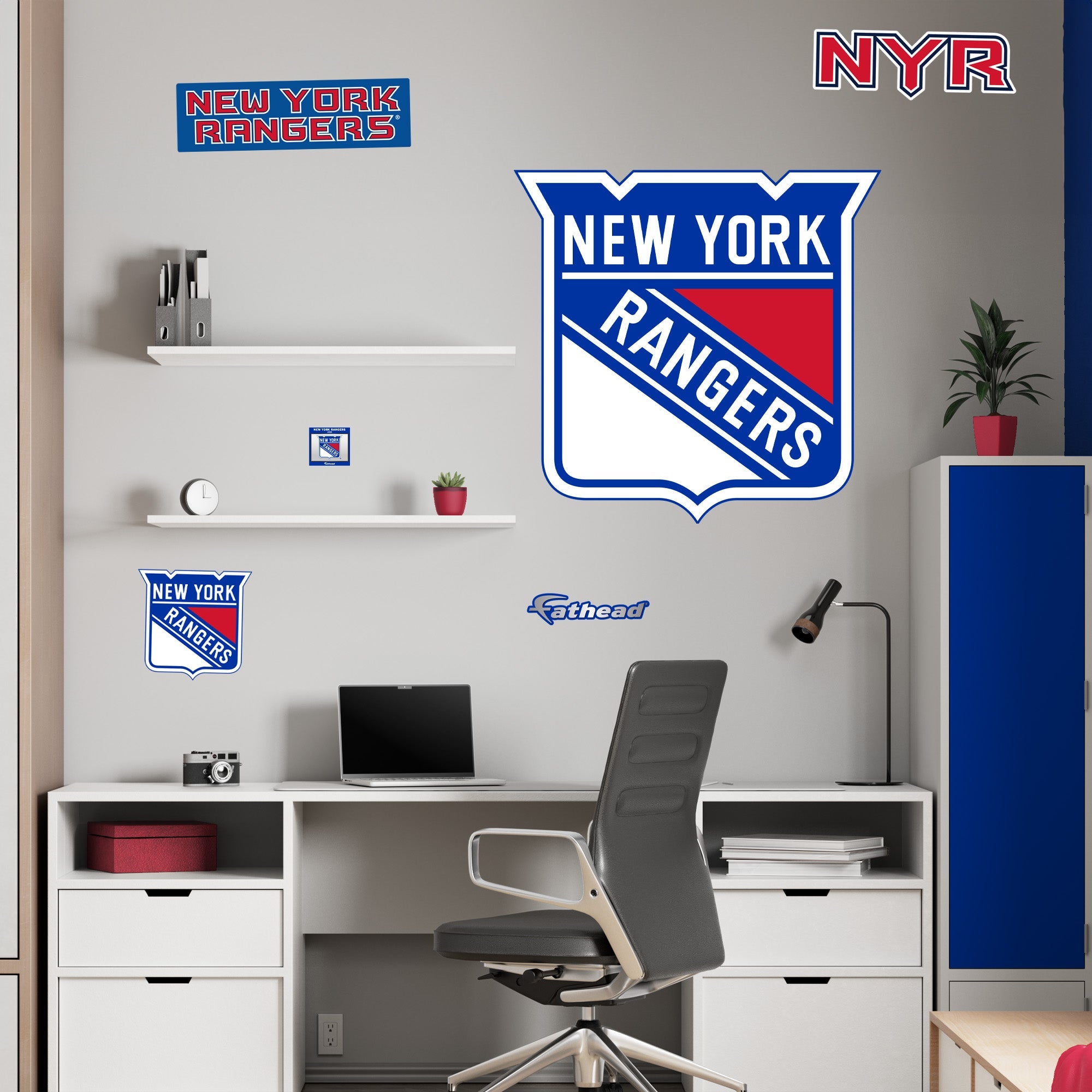 New York Rangers - RealBig Logo Collection - Official NHL - Reusable Vinyl Wall Decals