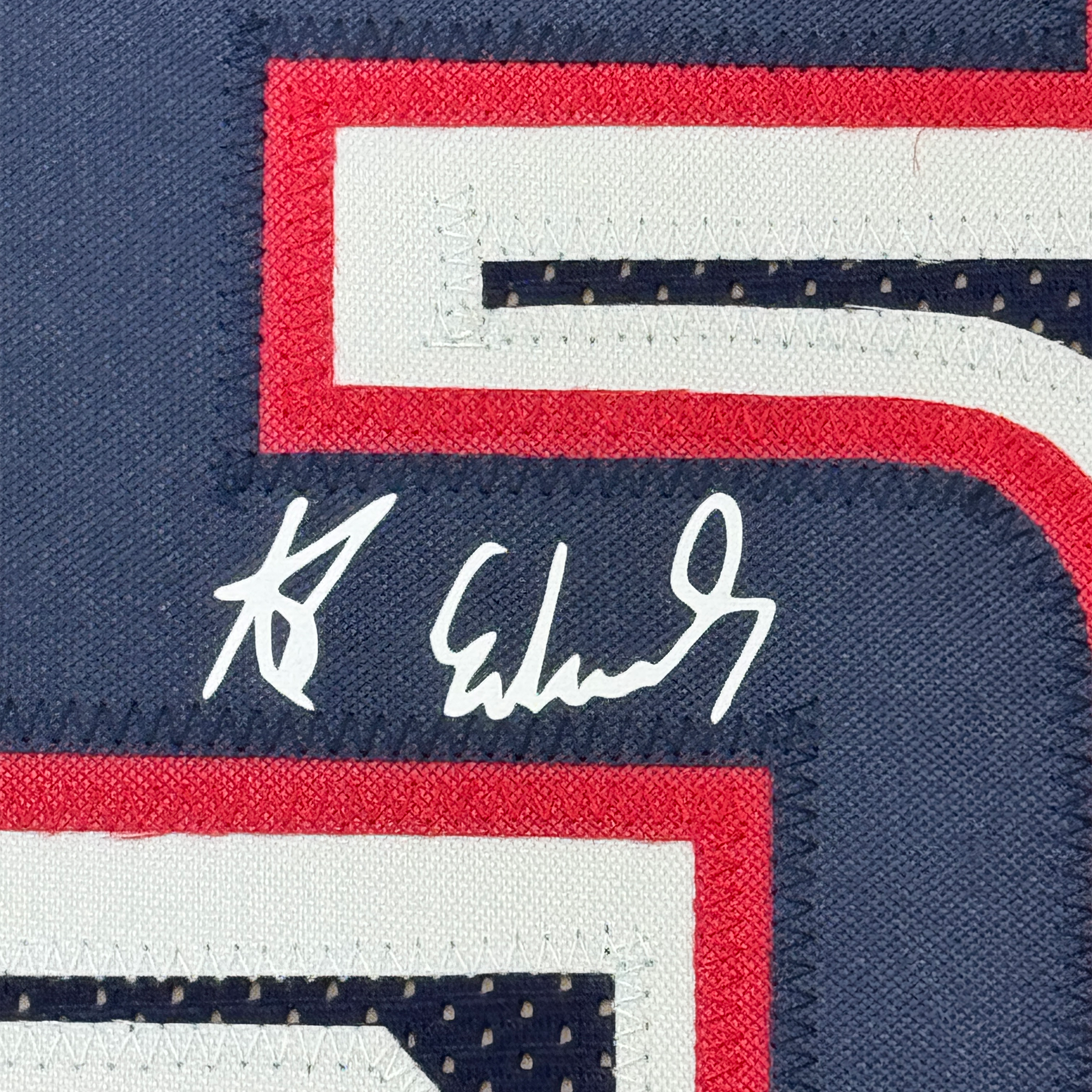 Framed Facsimile Autographed Anthony Edwards 35x39 2024 United States Team USA Blue Reprint Laser Auto Basketball Jersey