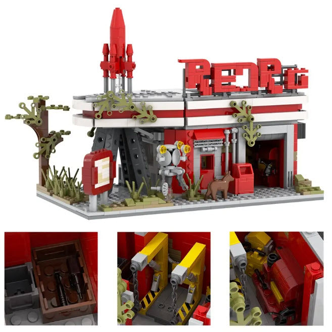 Fallout Red Rocket Truck Stop – MOC-1572 Post-Apocalyptic Set