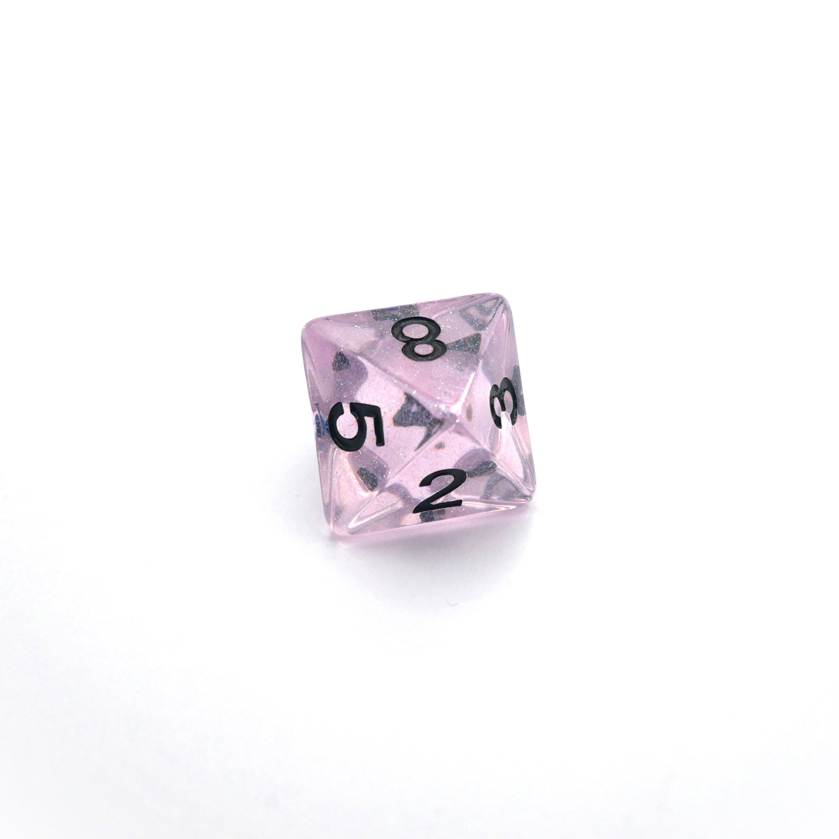 Frozen Blossom - 7 Piece DnD Dice Set | Acrylic RPG Gaming Dice