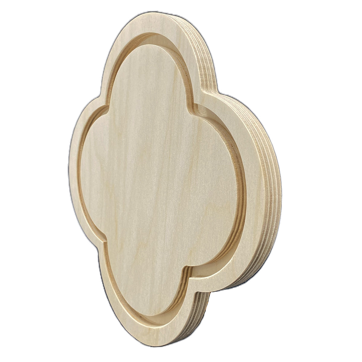 Trekell Gothic Rounded Quatrefoil Floater Panel - Wood Painting Canvas