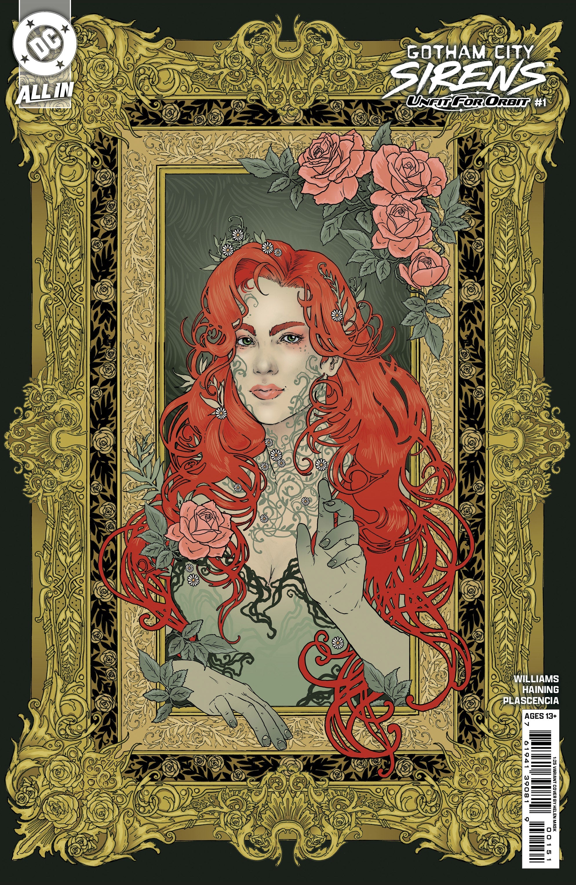 Gotham City Sirens Unfit For Orbit #1 (Of 5) F 1:25 Helen Mask Variant (07/02/2025) Dc