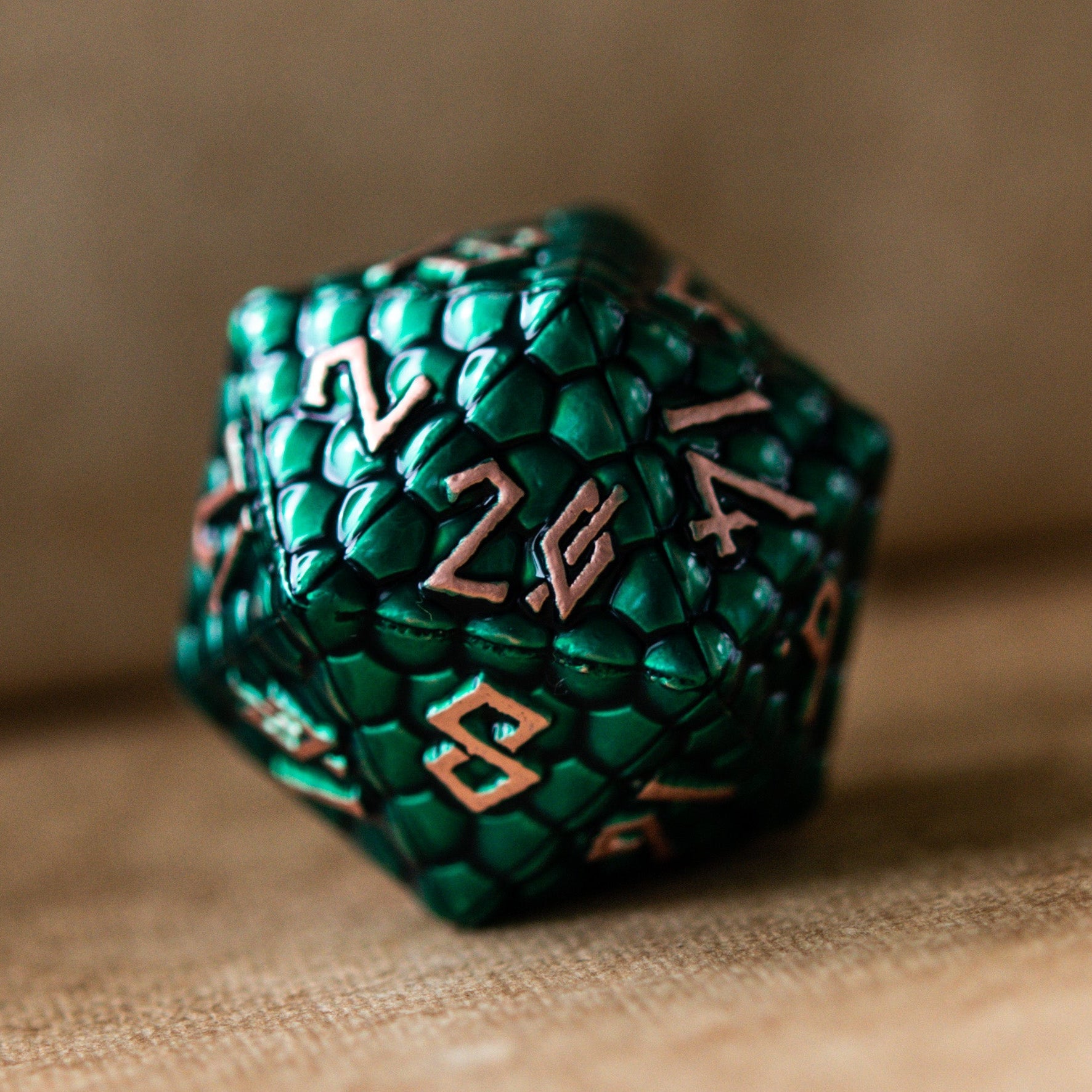 Green Dragon's Egg Metal Dice Set