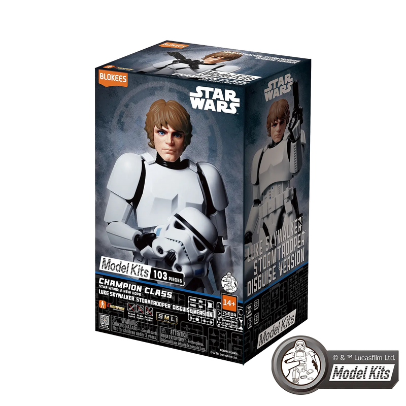 Star Wars: A New Hope™ Champion Class 04 Luke Skywalker Stormtrooper Disguise Version Model Kits | Blokees