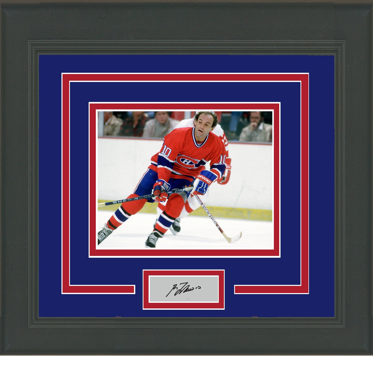 Framed Guy Lafleur Facsimile Laser Engraved Signature Auto Montreal Canadiens 11x14 Hockey Photo