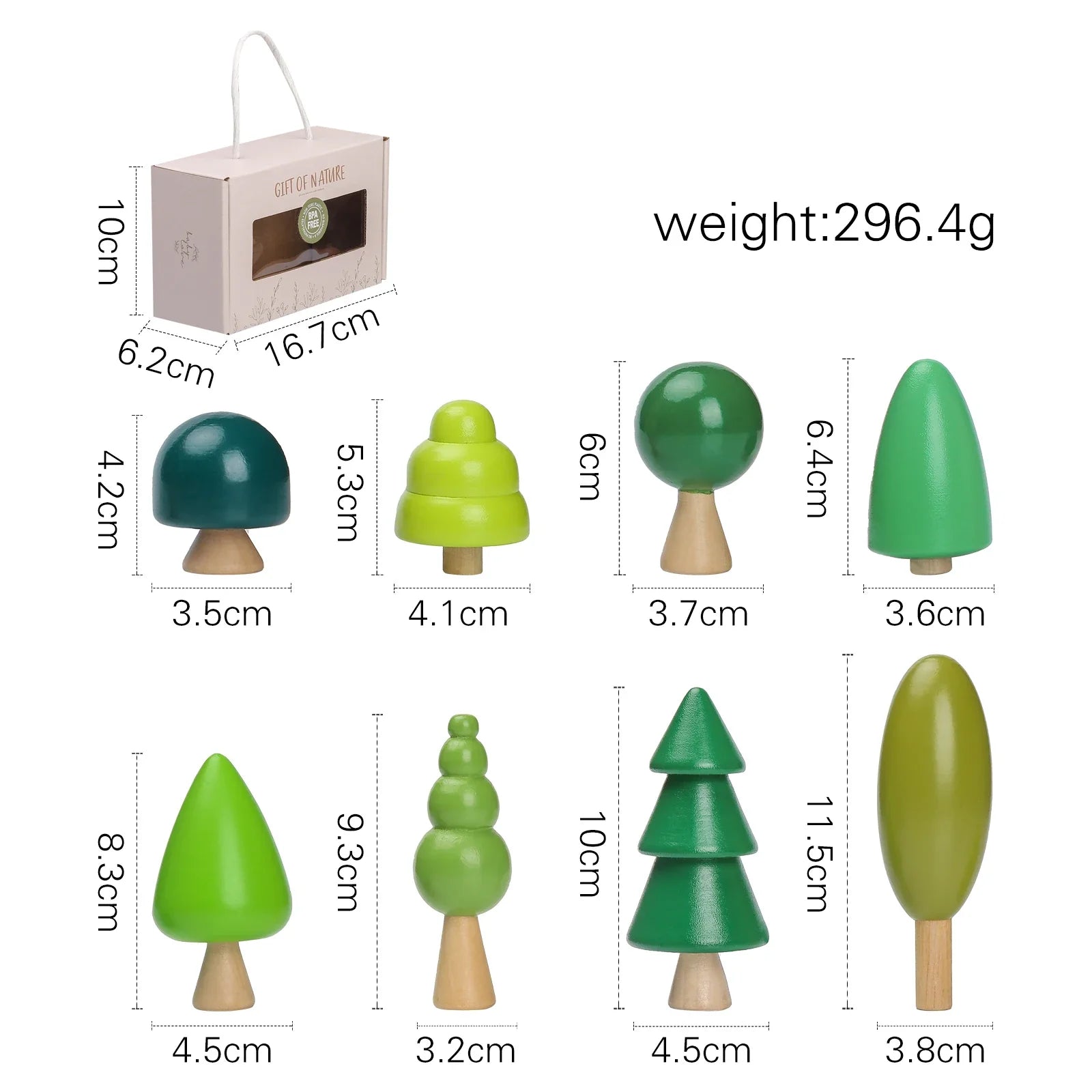 Wooden Tree Stacking Toy – Pretend Play Game for Kids