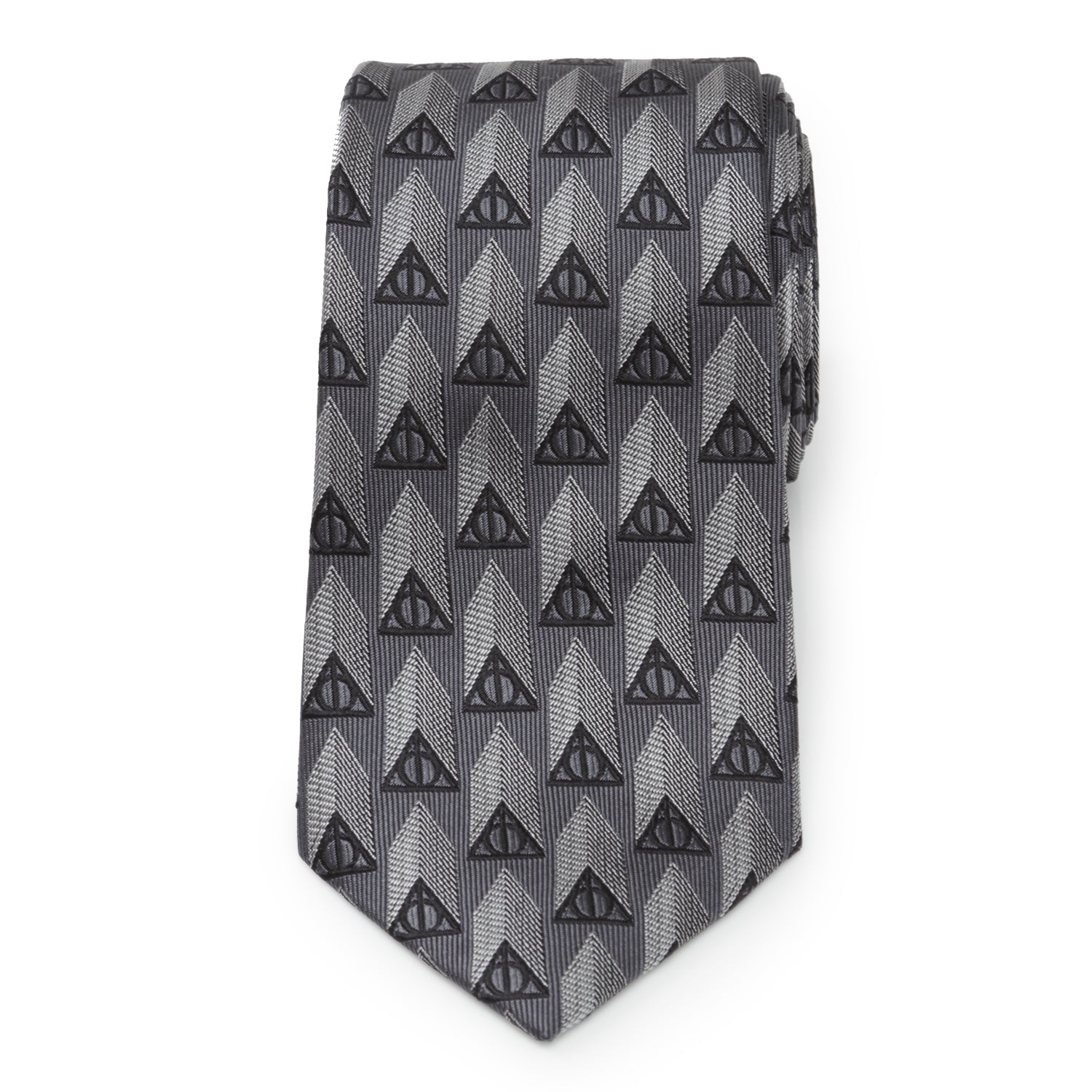 Harry Potter Deathly Hallows Gray Silk Men's Tie