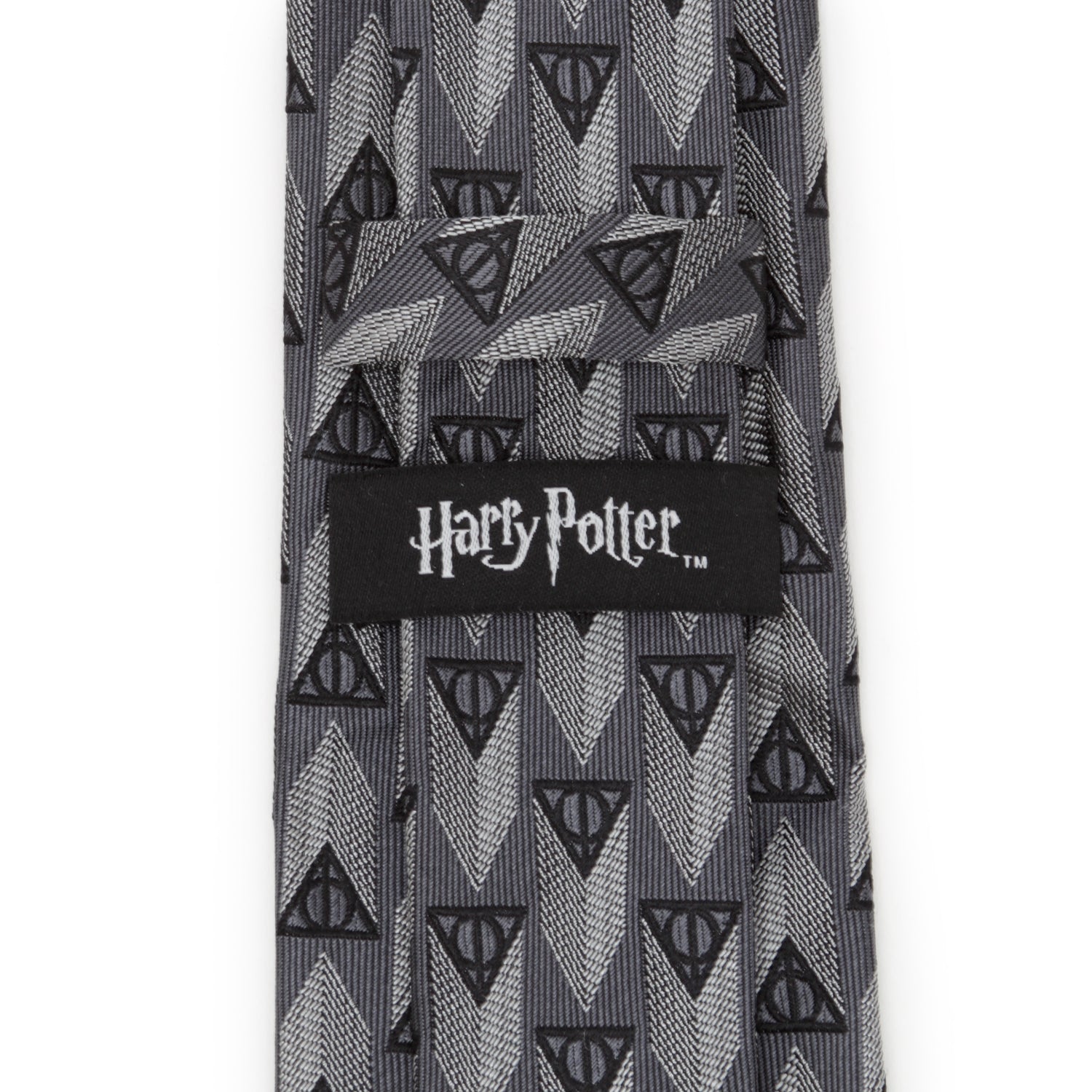 Harry Potter Deathly Hallows Gray Silk Men's Tie