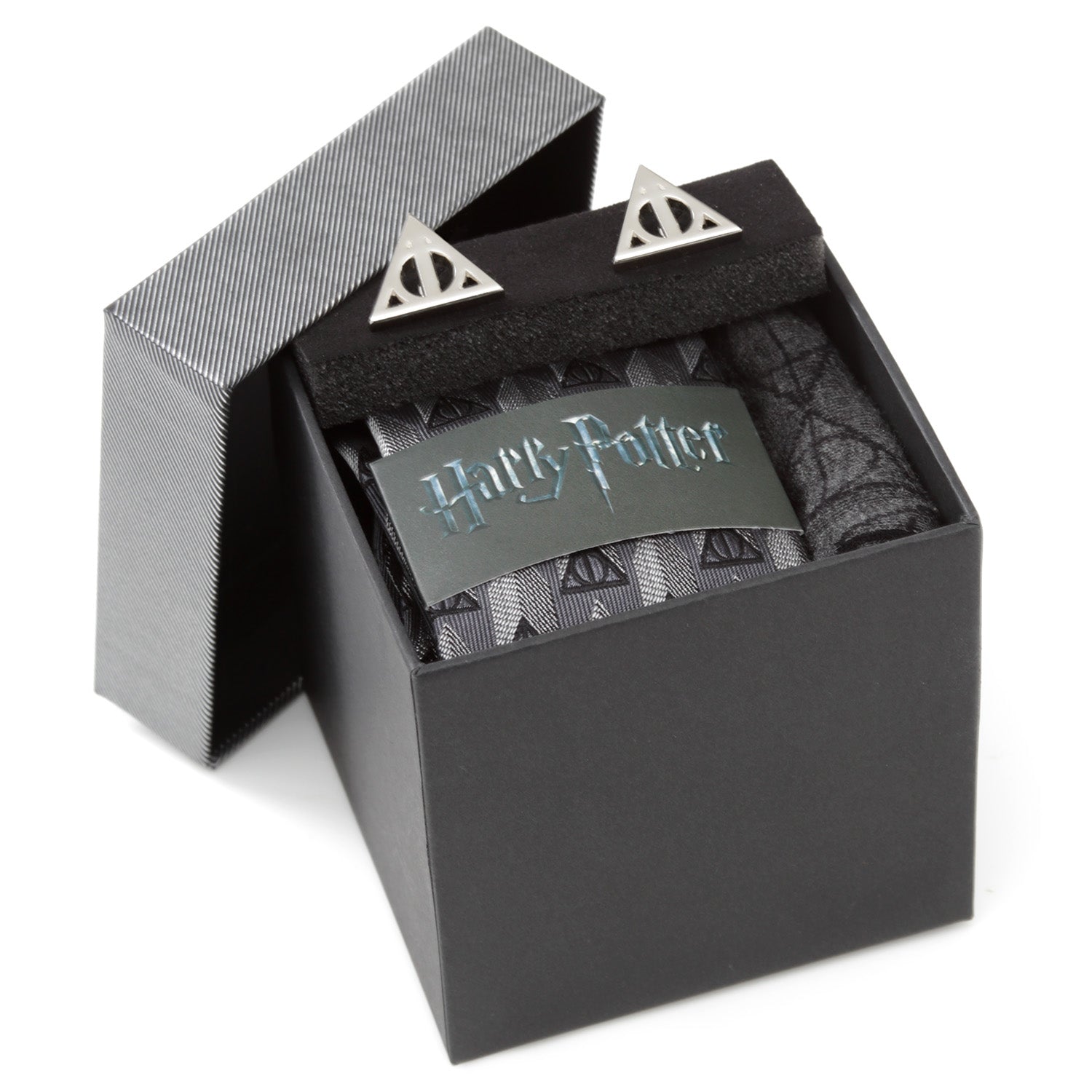 Harry Potter Deathly Hallows Gray Necktie Gift Set