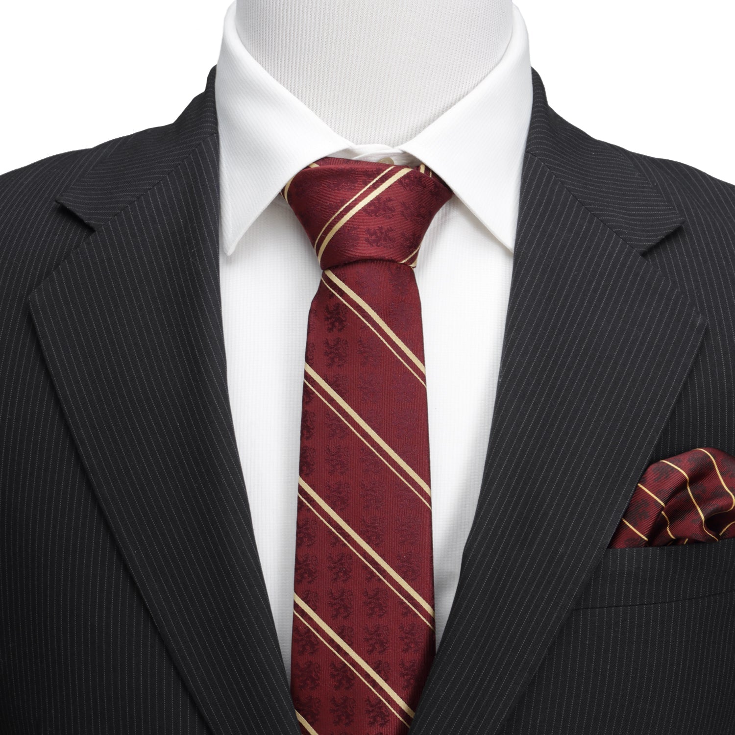 Harry Potter Gryffindor Maroon Stripe Silk Men's Tie