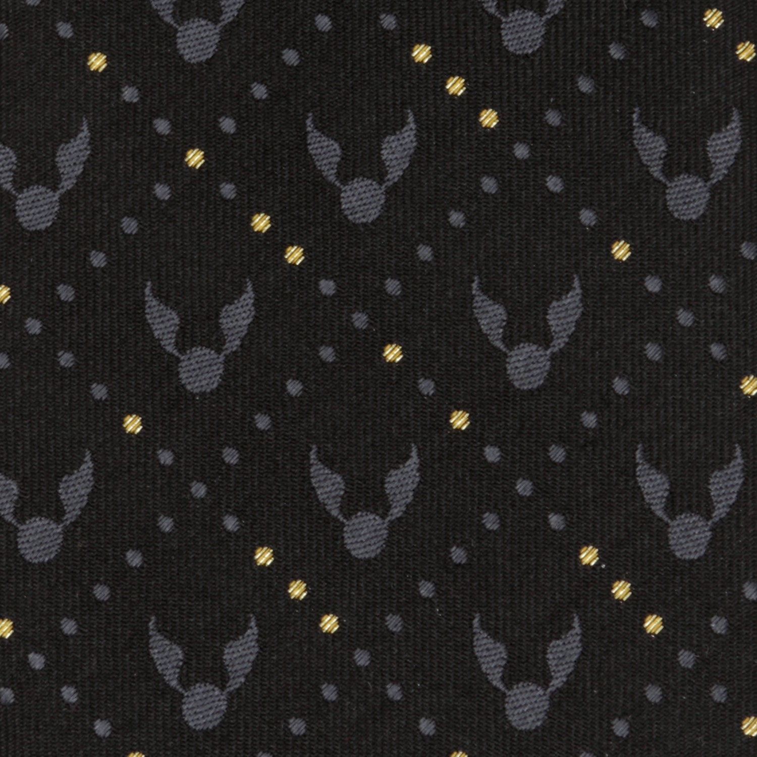 Harry Potter Golden Snitch Black Silk Men's Tie