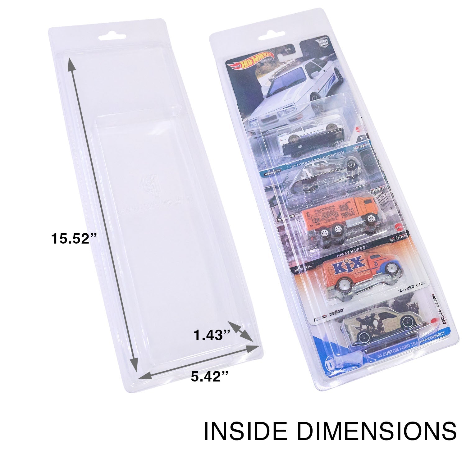 Platinum Protectors for 5-Pack of Hot Wheels Premium 5 Individual Cars