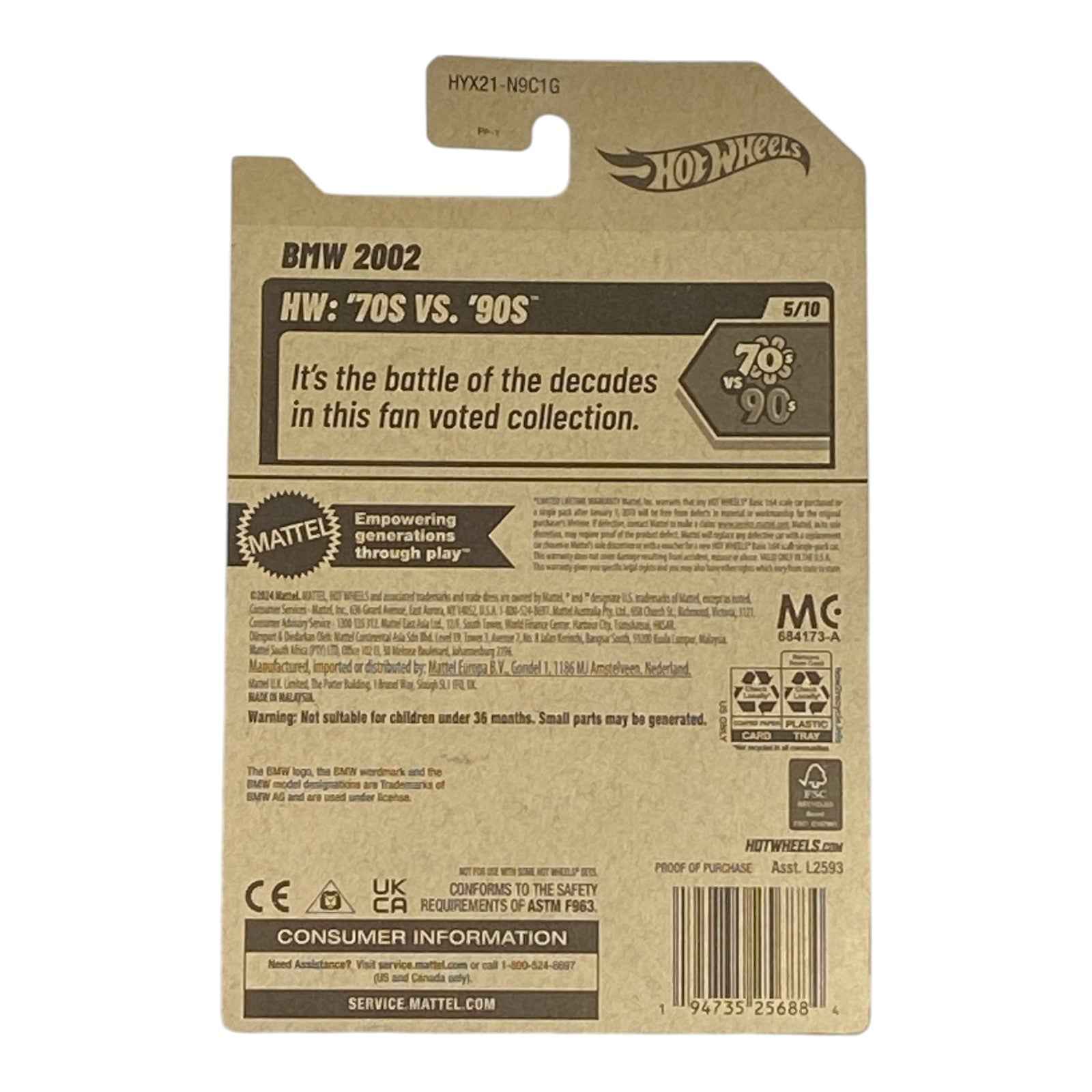 Hot Wheels BMW 2002 - HW: '70s VS '90s Series 5/10