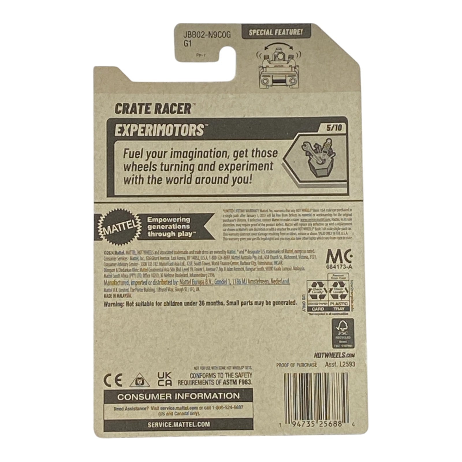 Hot Wheels Crate Racer - Experimotors Series 5/10