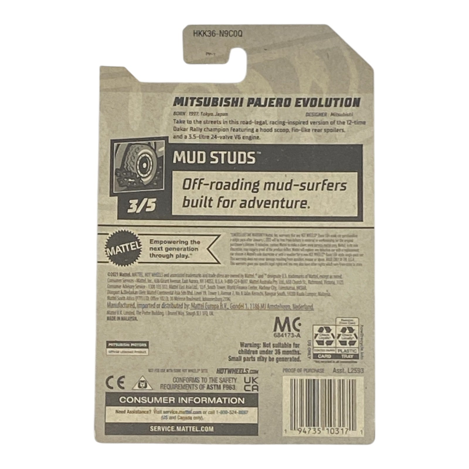 Hot Wheels Mitsubishi Pajero Evolution - Mud Studs Series 3/5