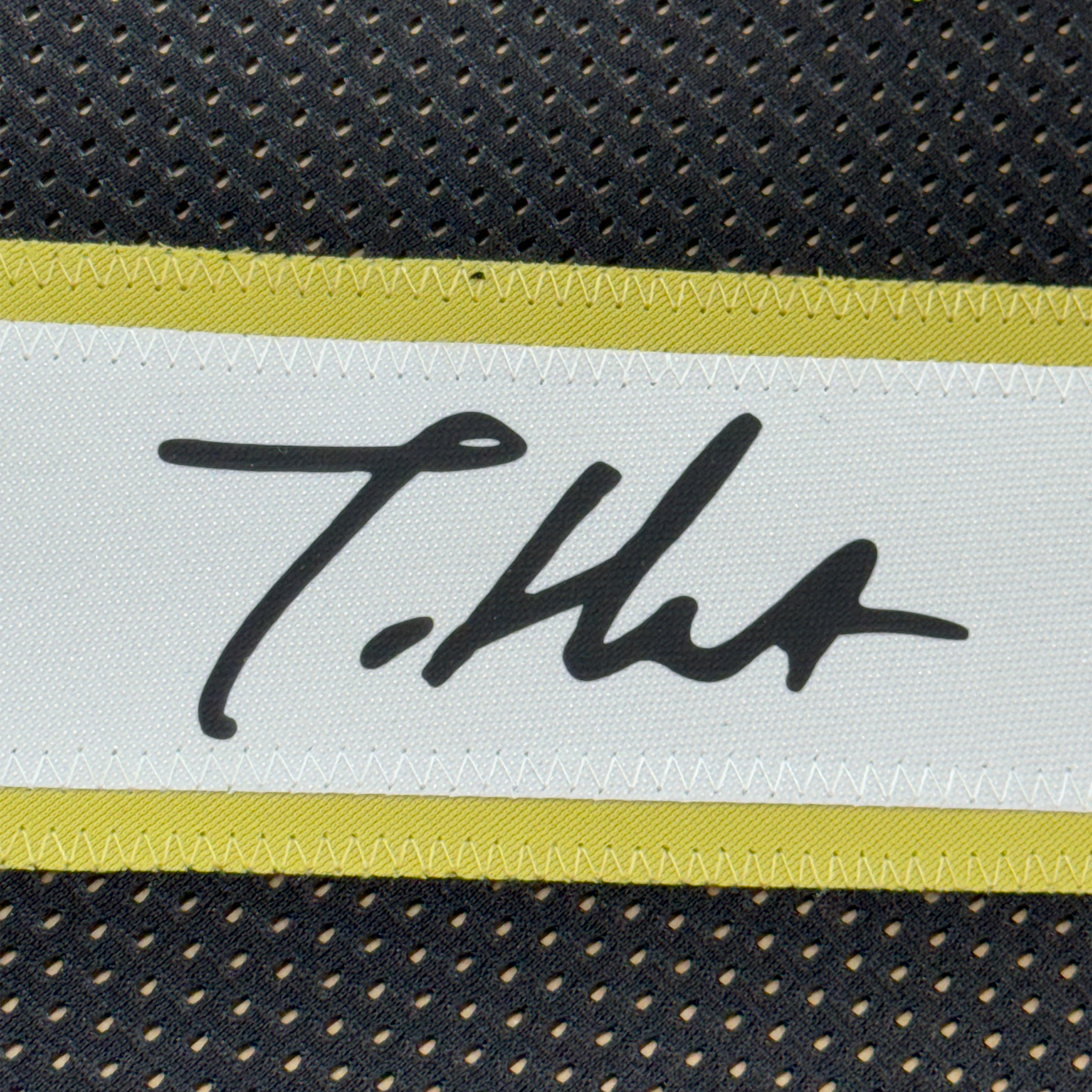 Framed Facsimile Autographed Travis Hunter 35x39 Colorado Black Reprint Laser Auto College Football Jersey