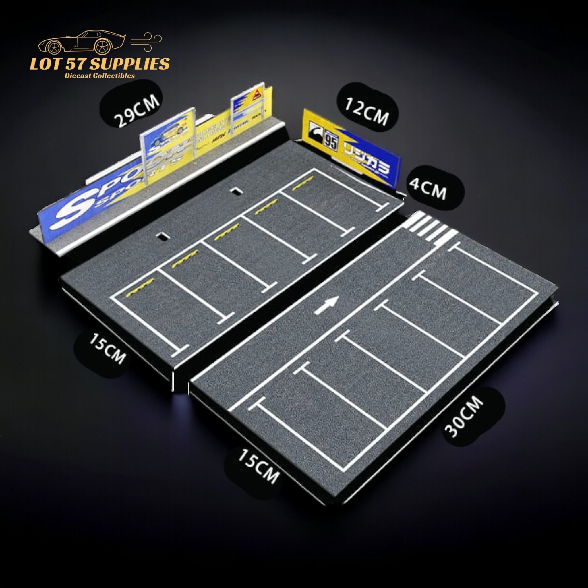 MoreArt Parking Lot Scene SPOON Style Diorama 1:64